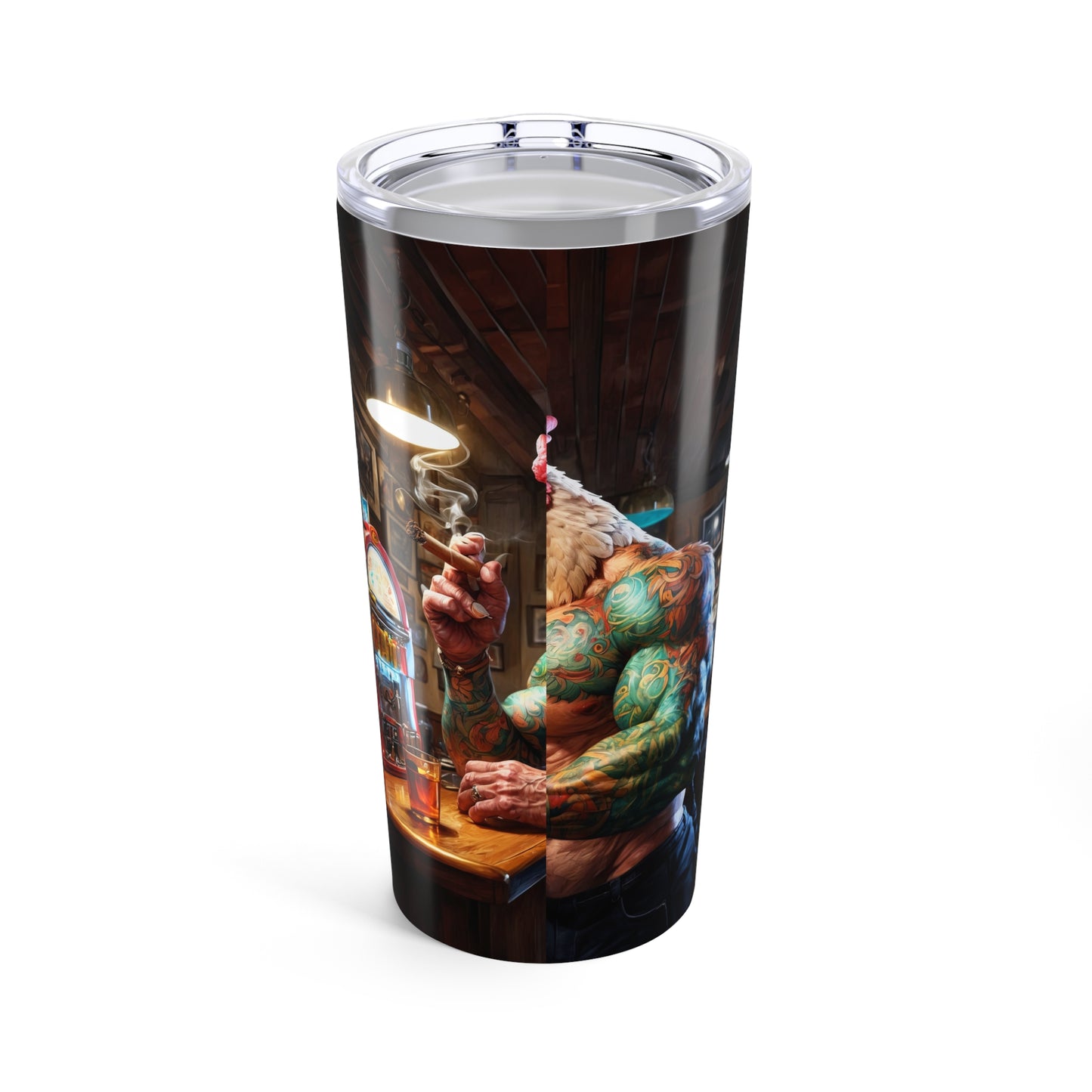 Ink & Feathers: The Ballad of Rocky Rooster Tumbler 20oz