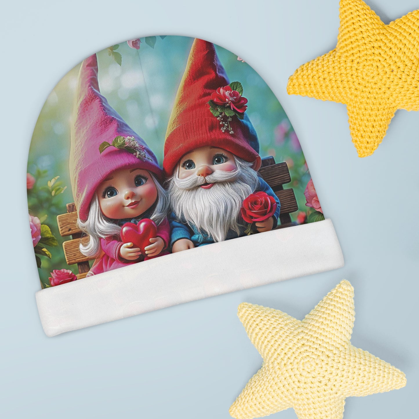 Little Garden Gnome Baby Beanie (AOP)