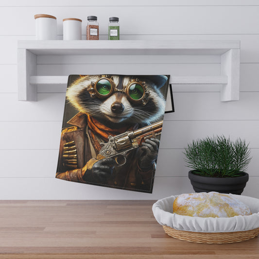 Steam Raccoon Kitchen Towel