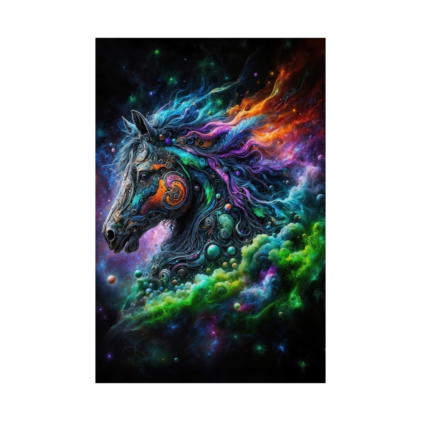 The Celestial Stallion Matte Vertical Posters