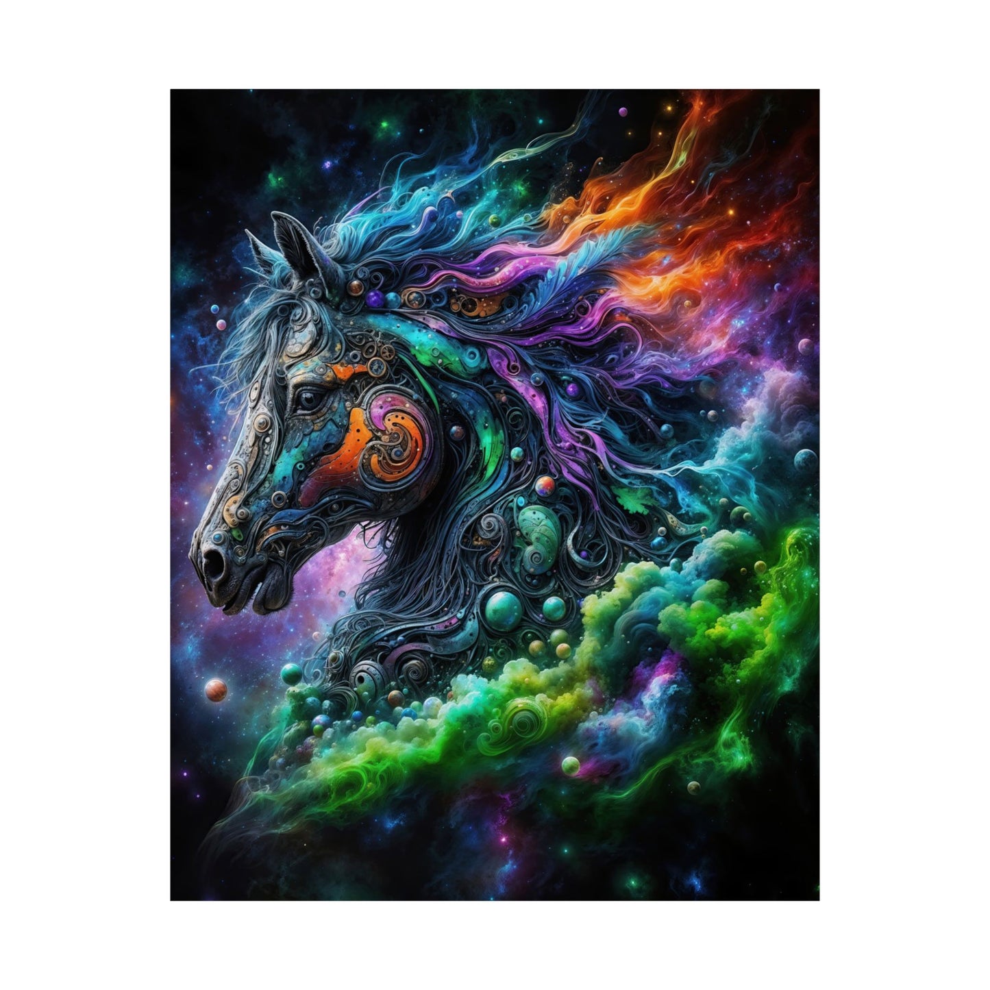 The Celestial Stallion Matte Vertical Posters