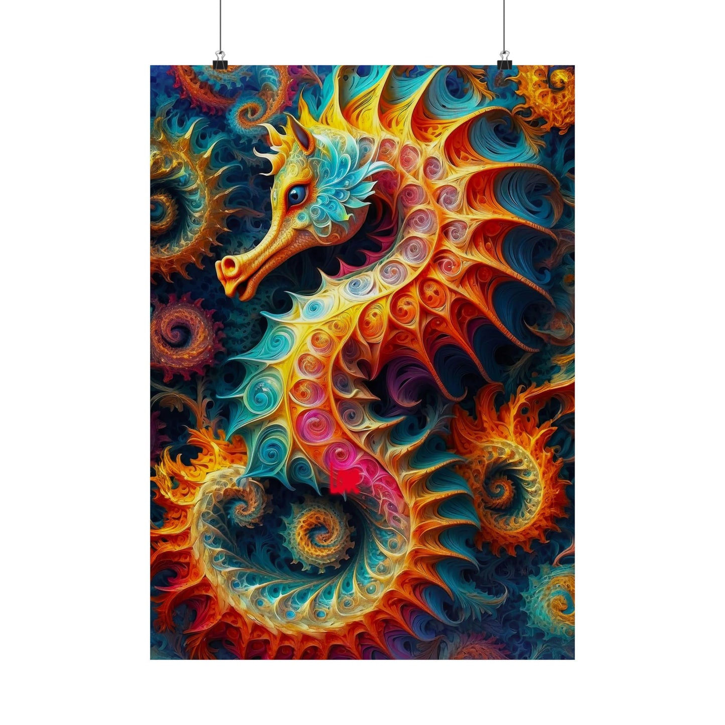 Ethereal Seahorse Reverie Matte Vertical Posters