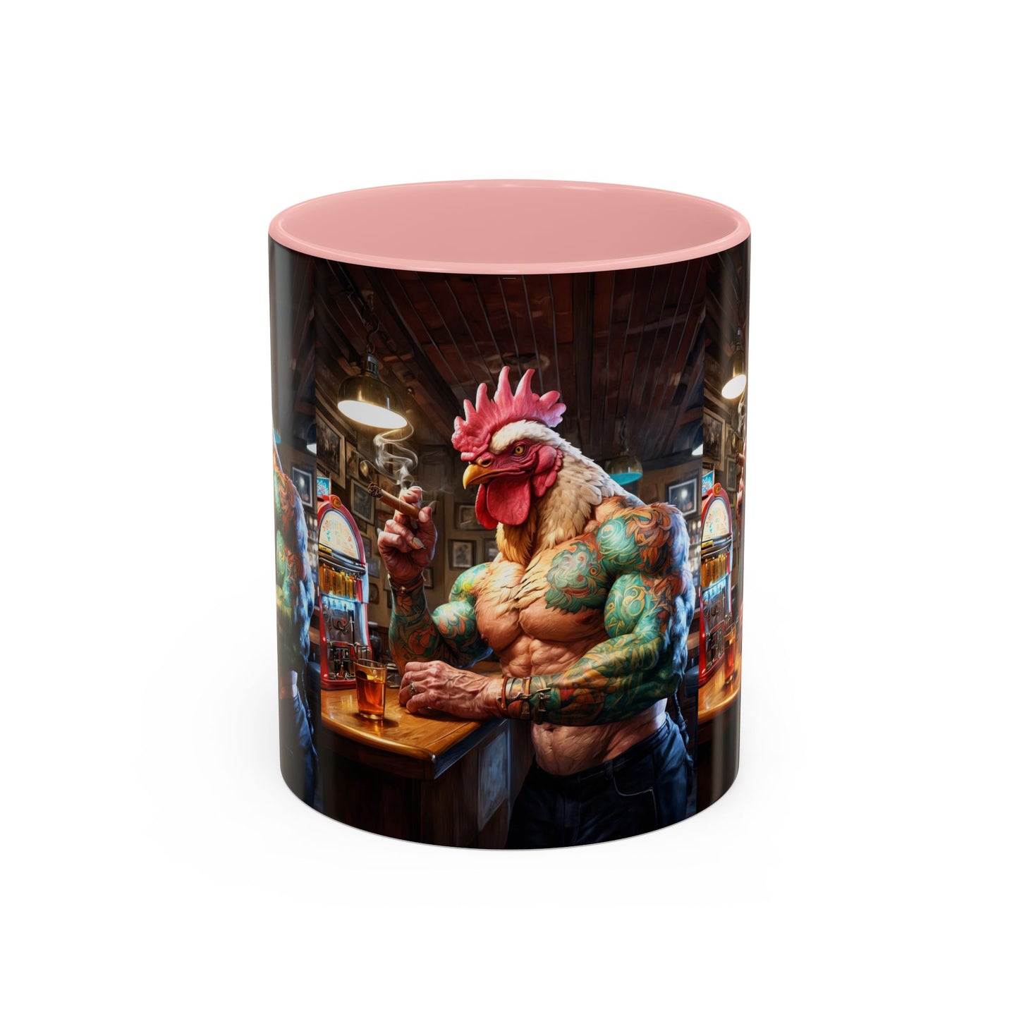 Ink & Feathers: The Ballad of Rocky Rooster Accent Coffee Mug, 11oz