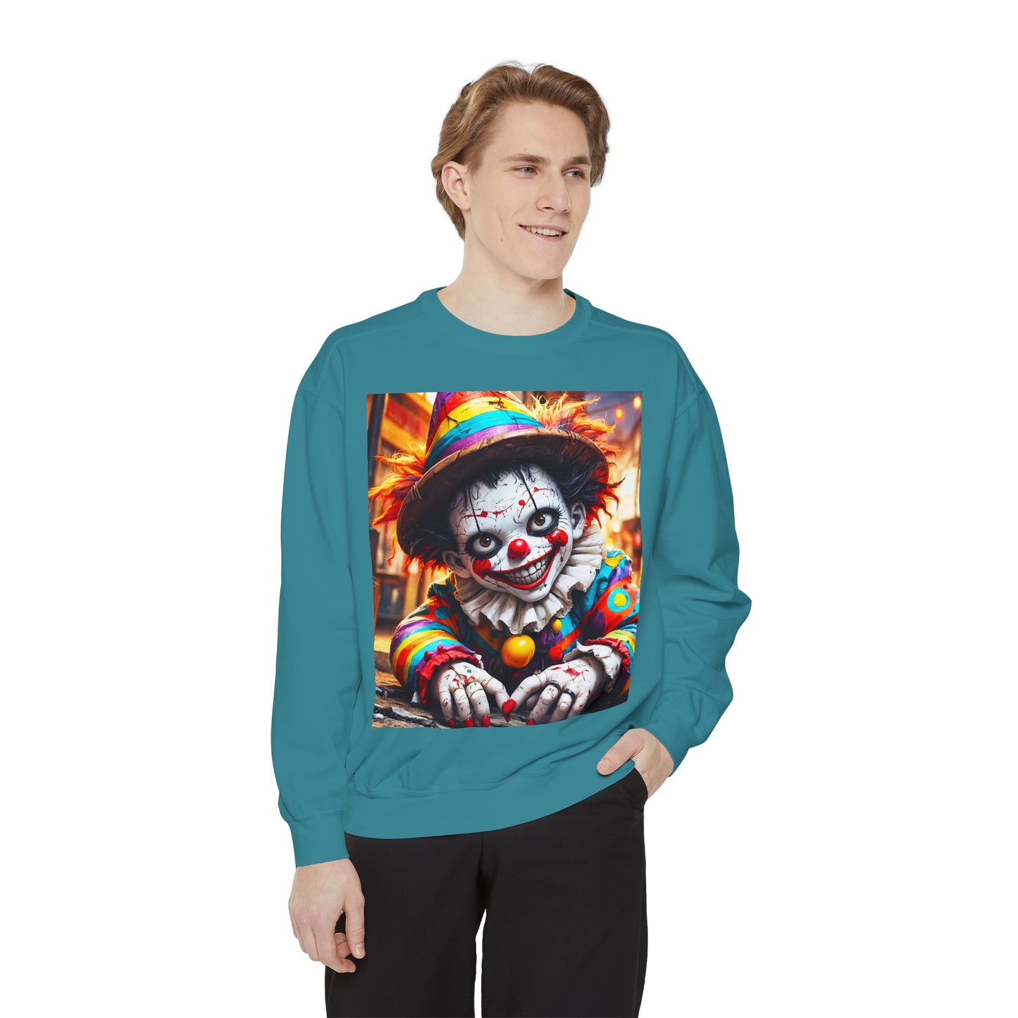 Grim Grins Unisex Garment-Dyed Sweatshirt