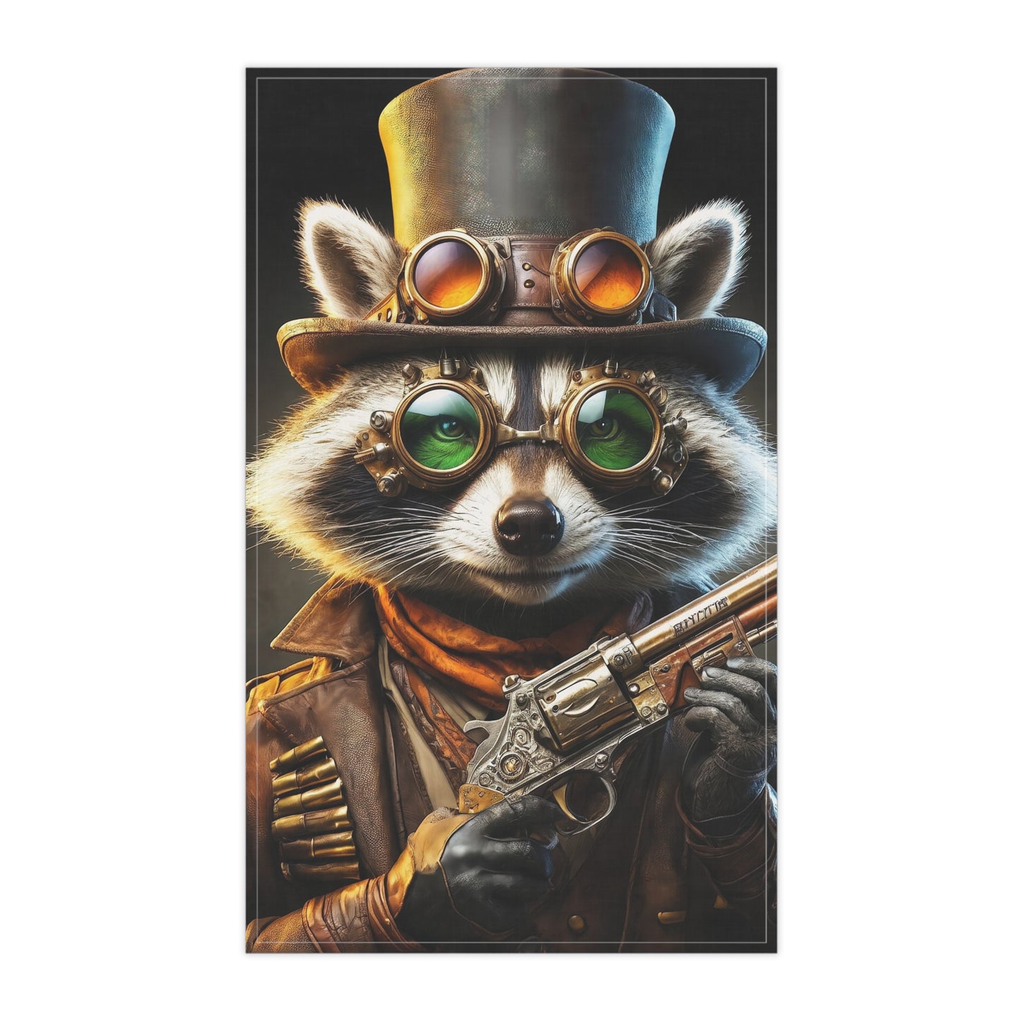 Steam Raccoon Kitchen Towel