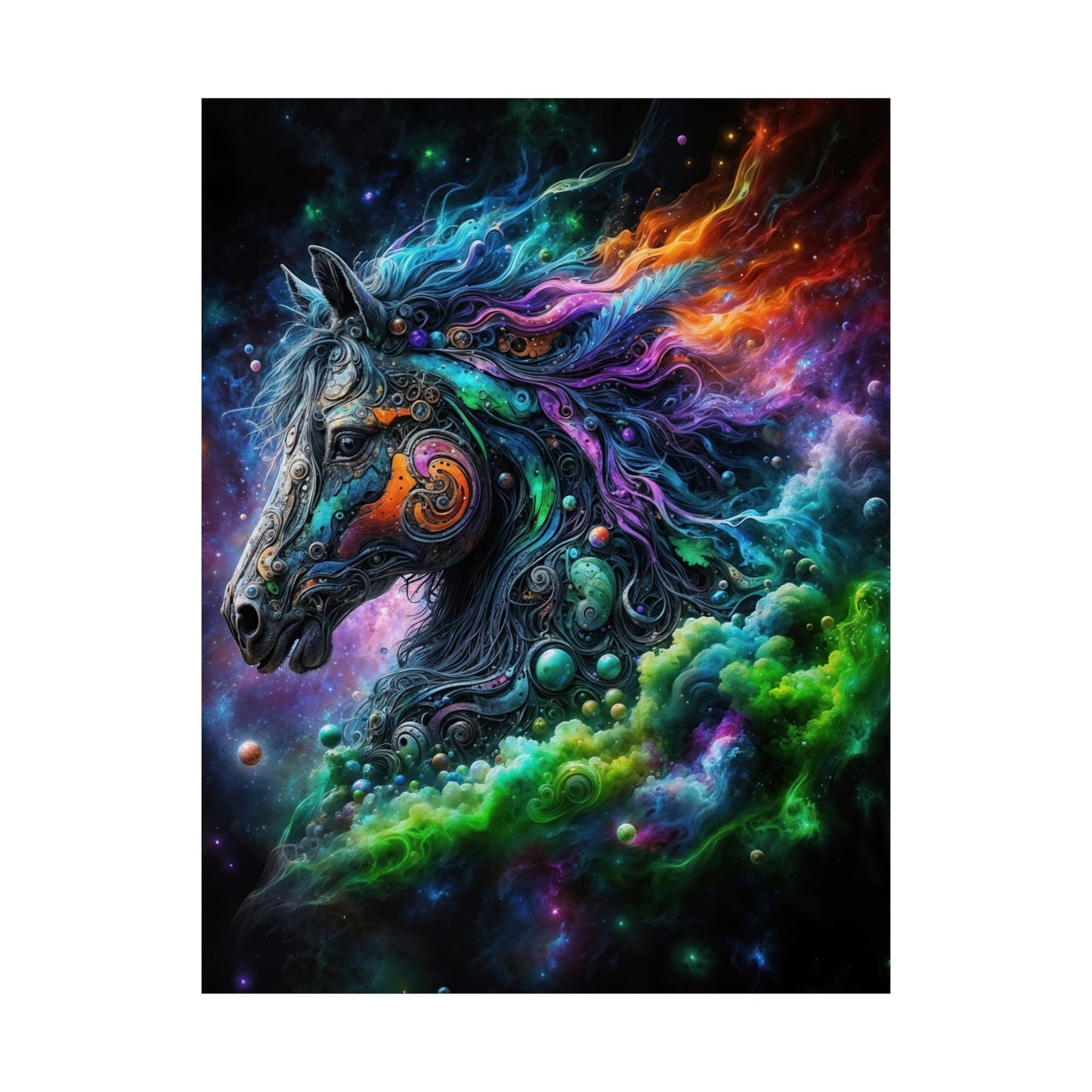 The Celestial Stallion Matte Vertical Posters