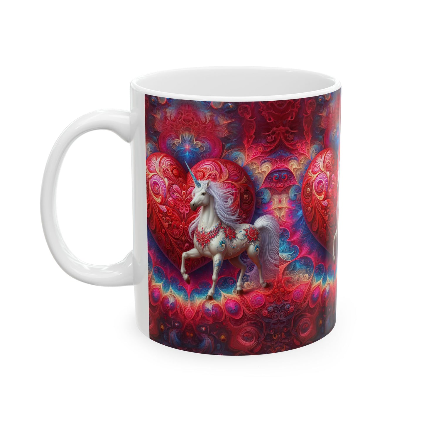 Enchantment Unveiled: Luna's Artistic Odyssey 11oz Ceramic Mug