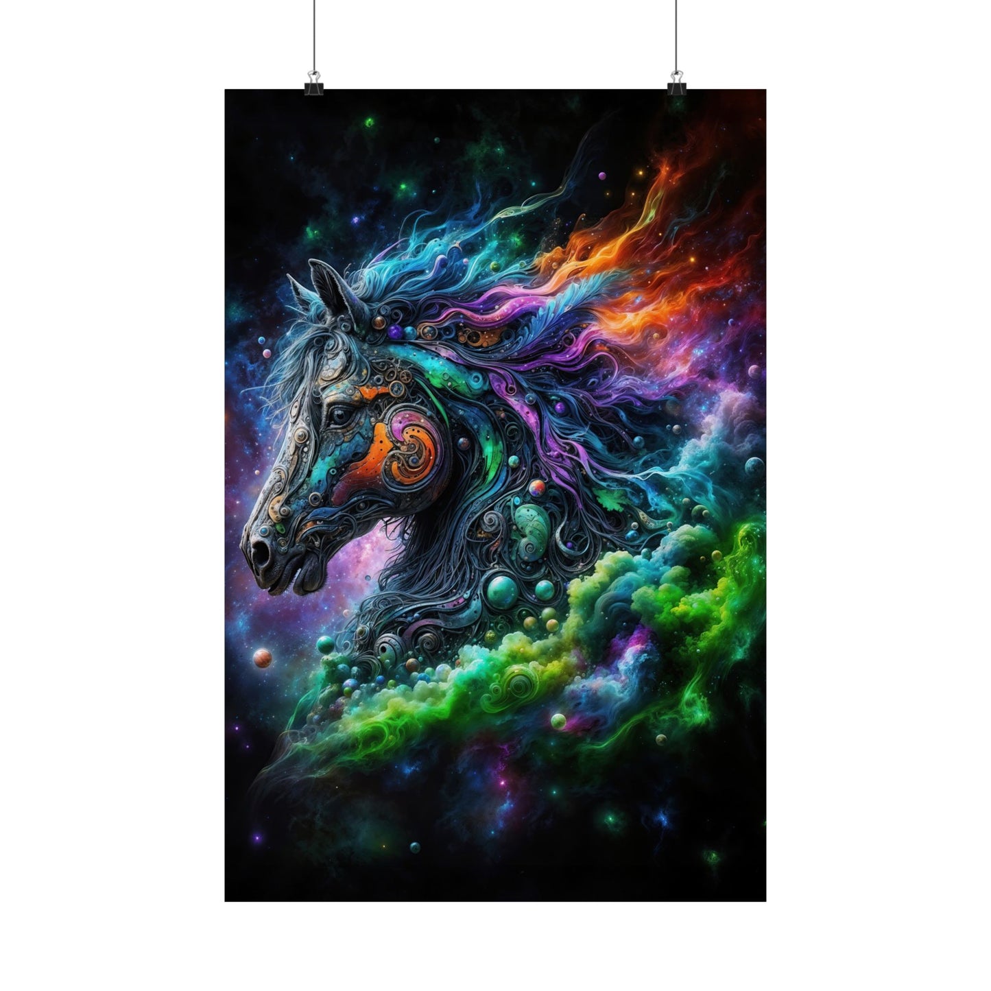 The Celestial Stallion Matte Vertical Posters