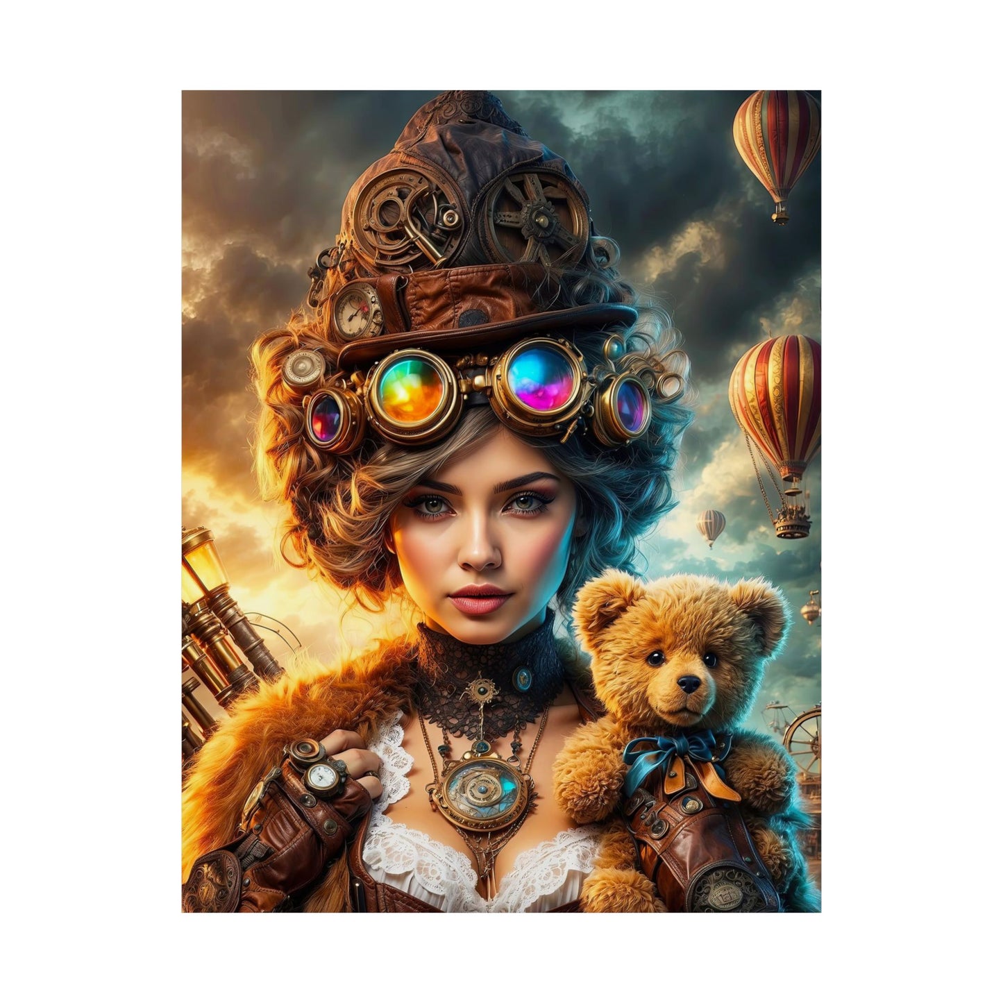 Steampunk Reverie: A Carnival of Dreams Matte Vertical Posters