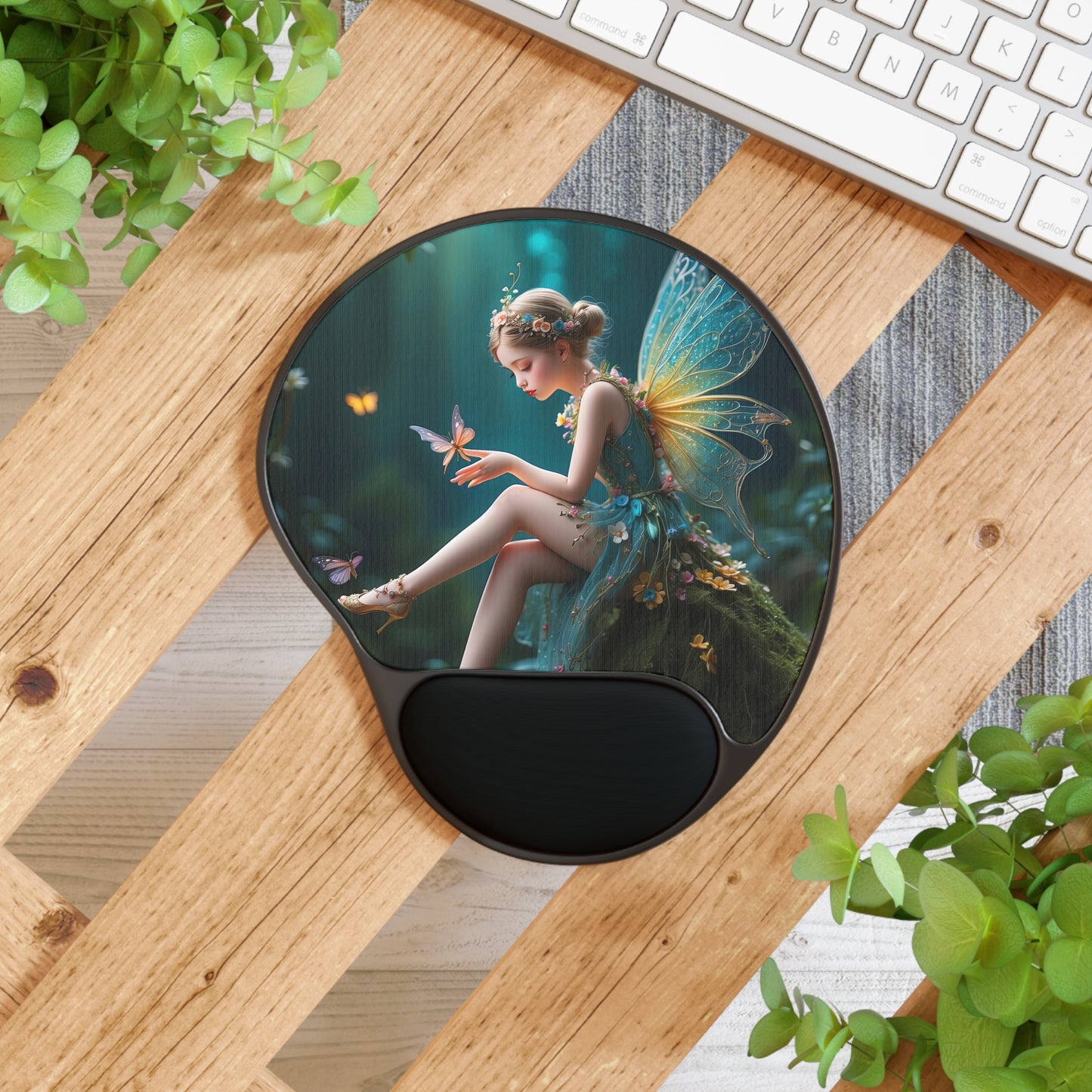 Whispers of the Enchanted Glen Mouse Pad With Wrist Rest