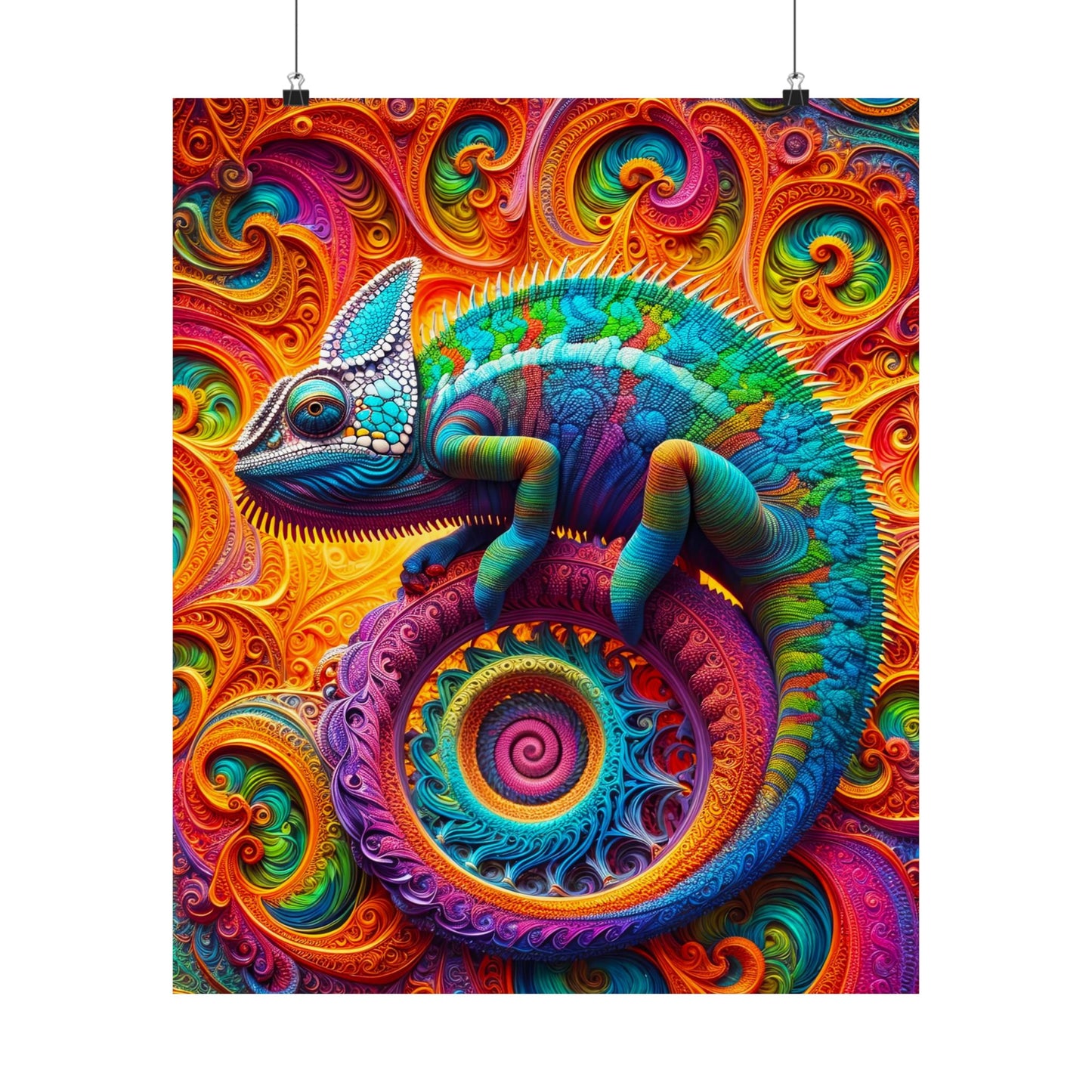 Fractal Guardian Matte Vertical Posters