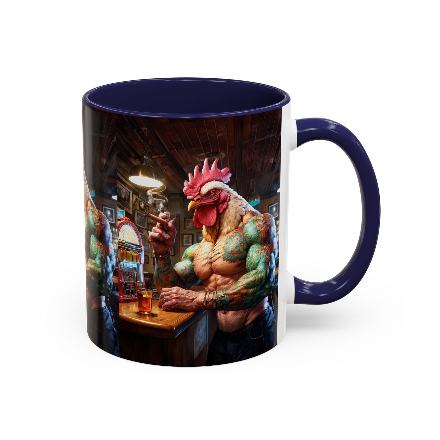 Ink & Feathers: The Ballad of Rocky Rooster Accent Coffee Mug, 11oz