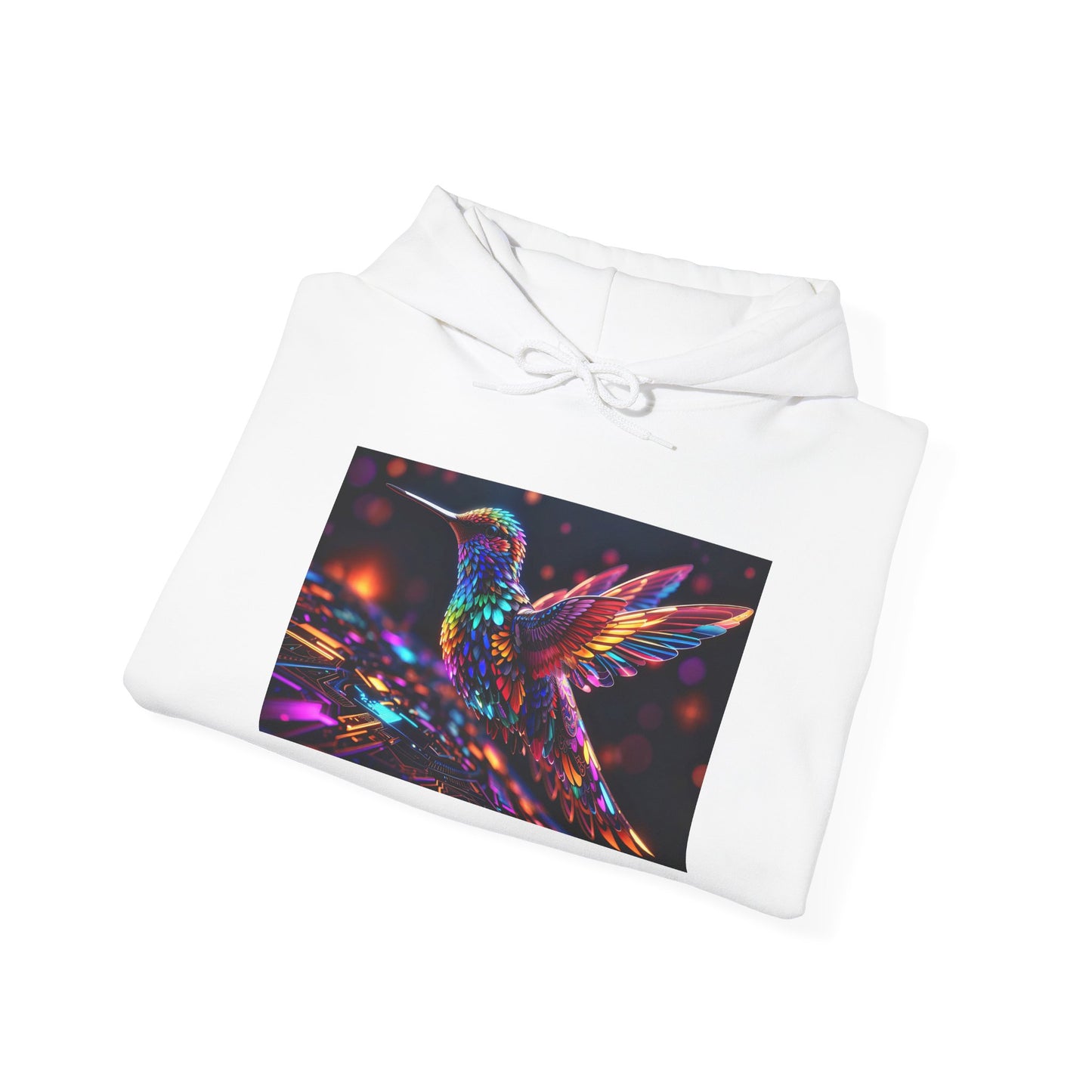 Hummingbird Elegance and Digital Beats Unisex Heavy Blend™ Hooded Sweatshirt