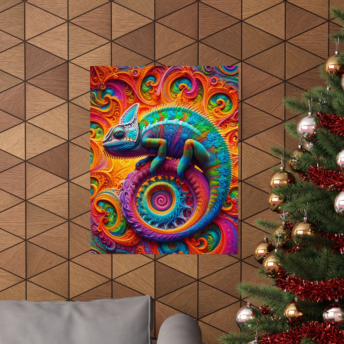 Fractal Guardian Matte Vertical Posters