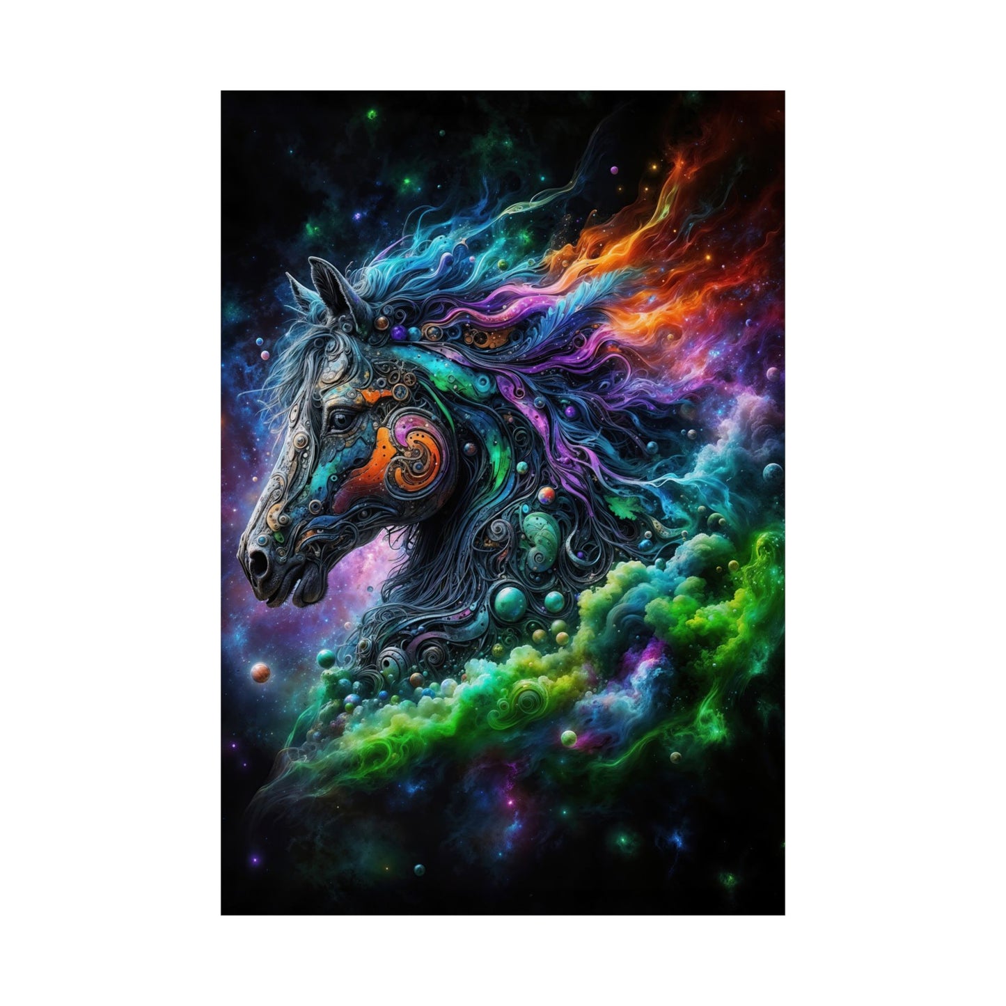 The Celestial Stallion Matte Vertical Posters