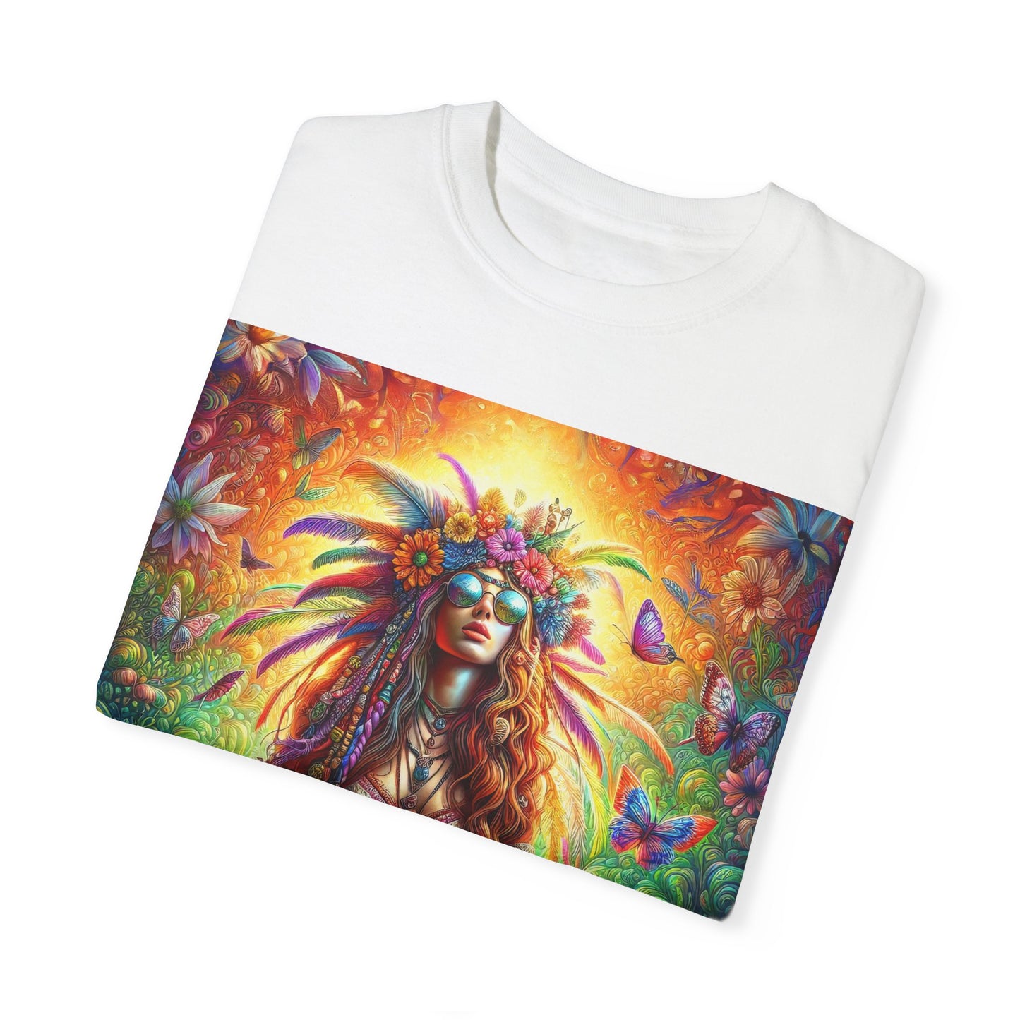 Mystical Meditation: A Journey Within Unisex Garment-Dyed T-shirt