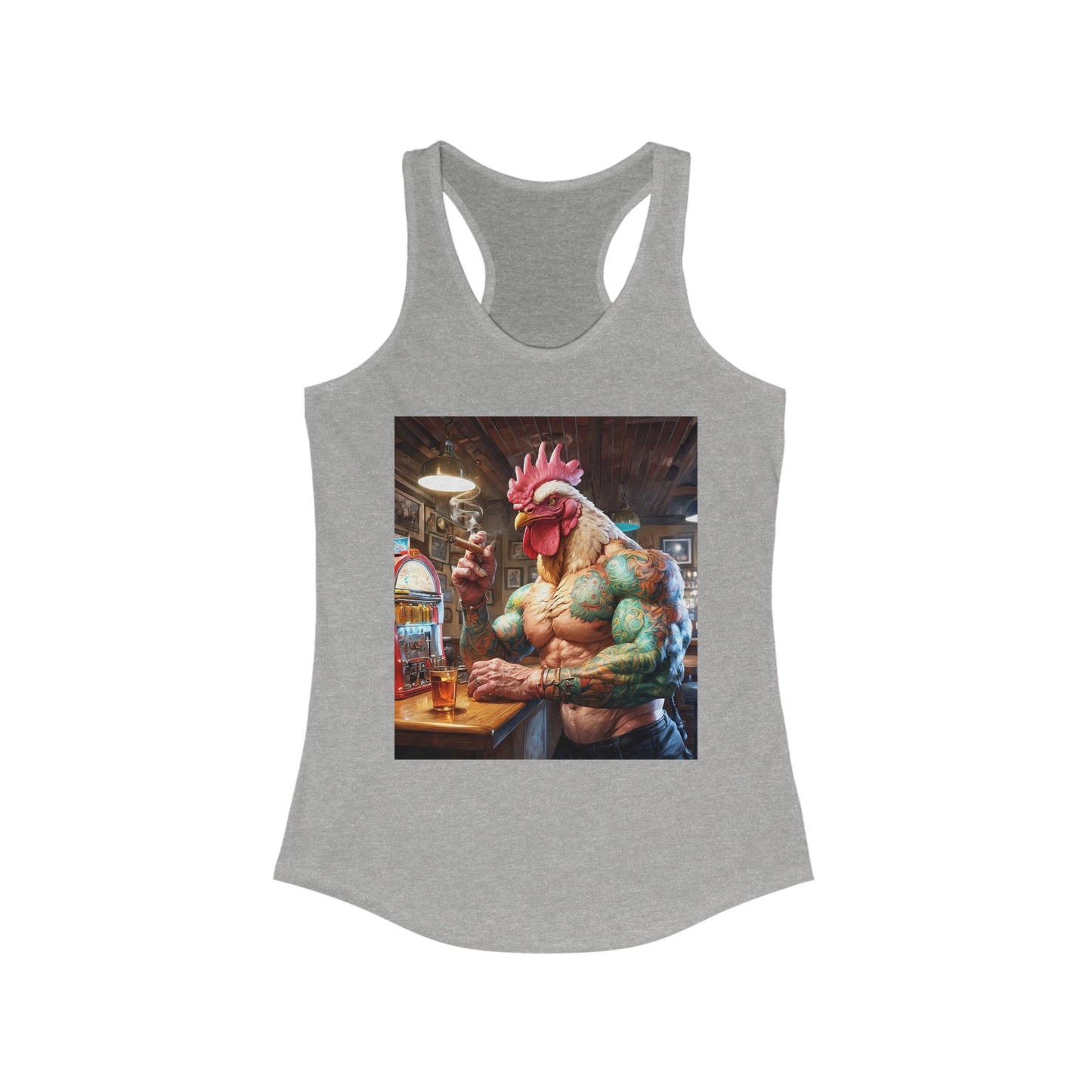 Ink & Feathers: The Ballad of Rocky Rooster Women's Ideal Racerback Tank