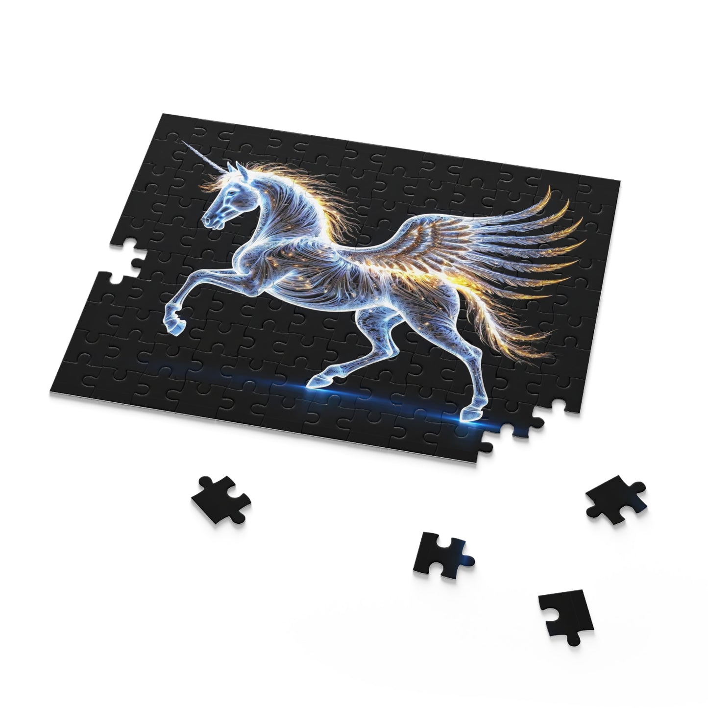 Ethereal Threads Celestial Pegasus Jigsaw Puzzle - Choose Your Challenge (120, 252, 500 Pieces)