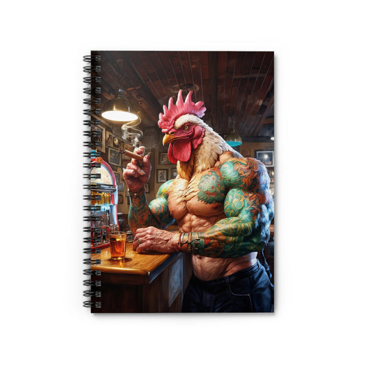 Ink & Feathers: The Ballad of Rocky Rooster Spiral Notebook - Ruled Line