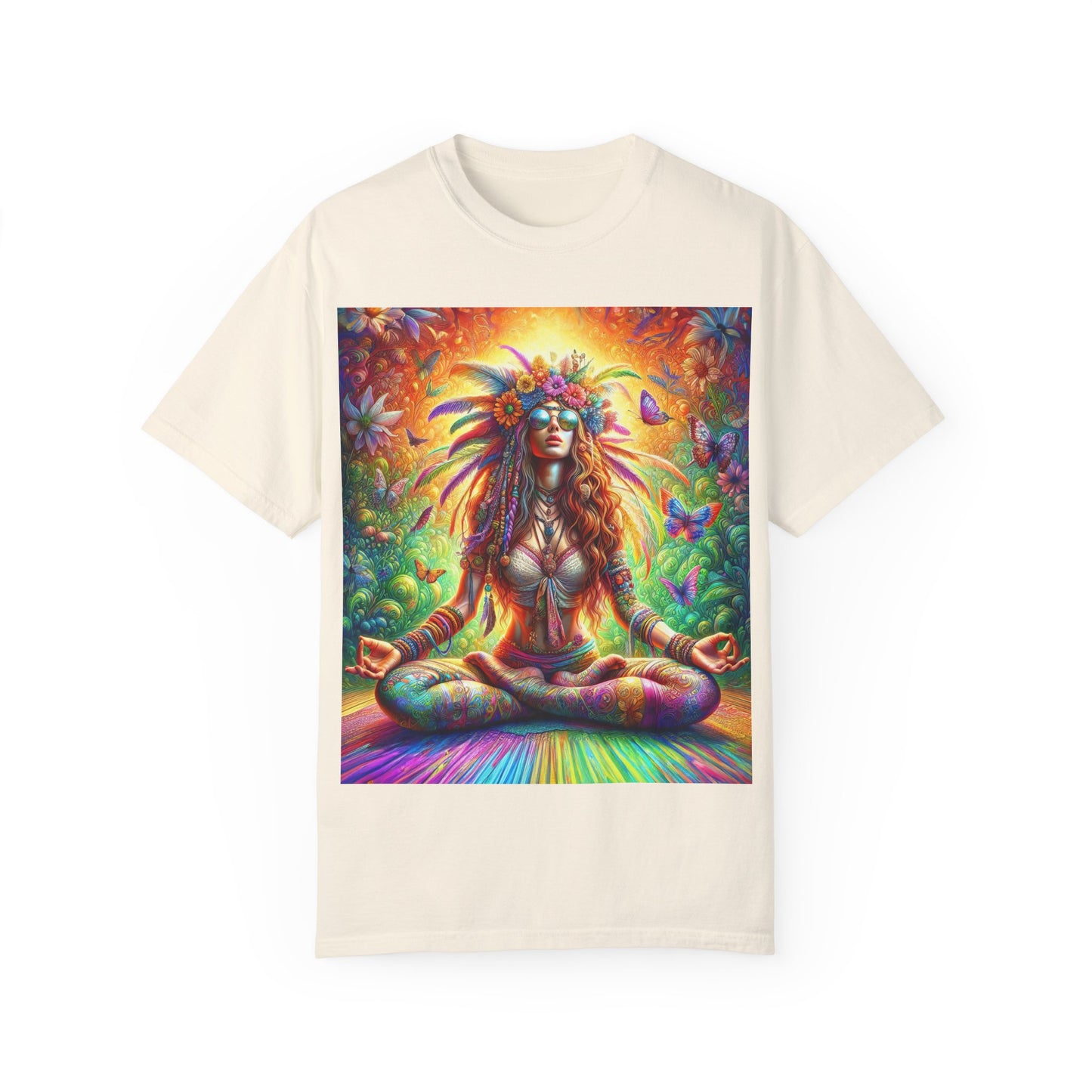 Mystical Meditation: A Journey Within Unisex Garment-Dyed T-shirt