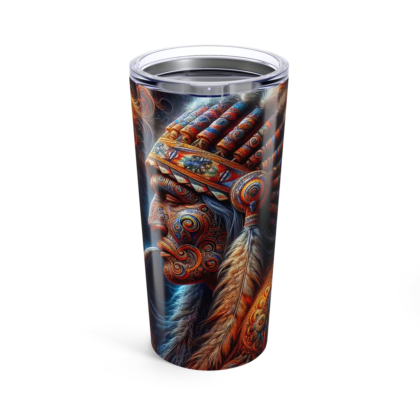 Ephemeral Echoes: Fractal Chief's Dance Tumbler 20oz