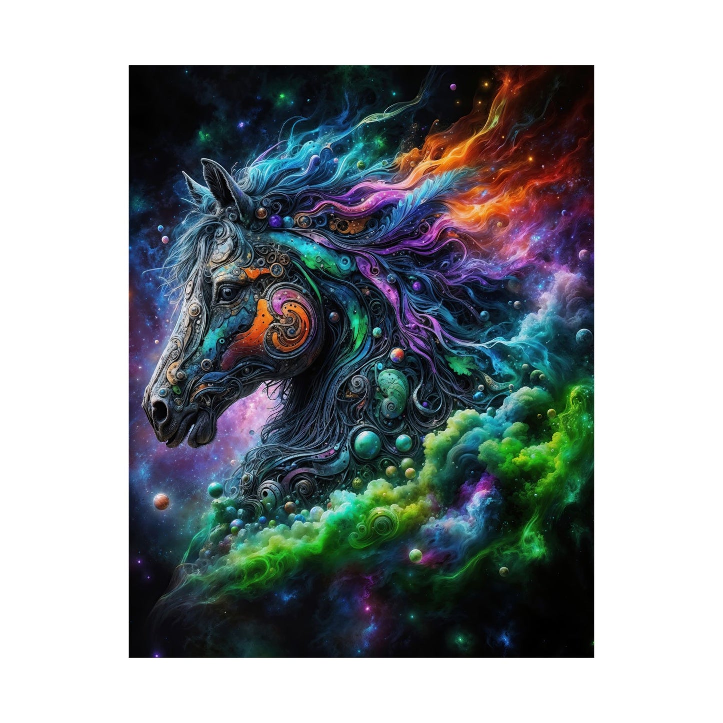 The Celestial Stallion Matte Vertical Posters