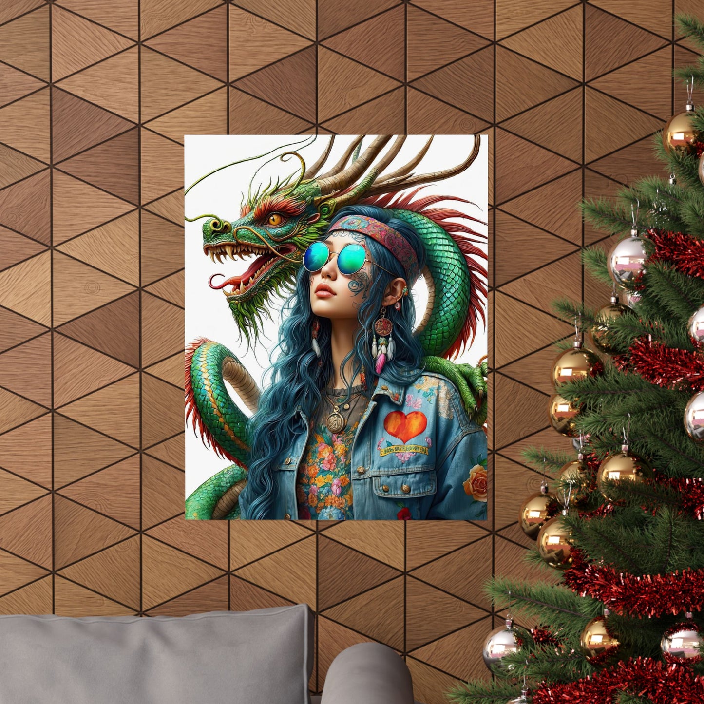 Dragon & Hippie Harmony Matte Vertical Posters