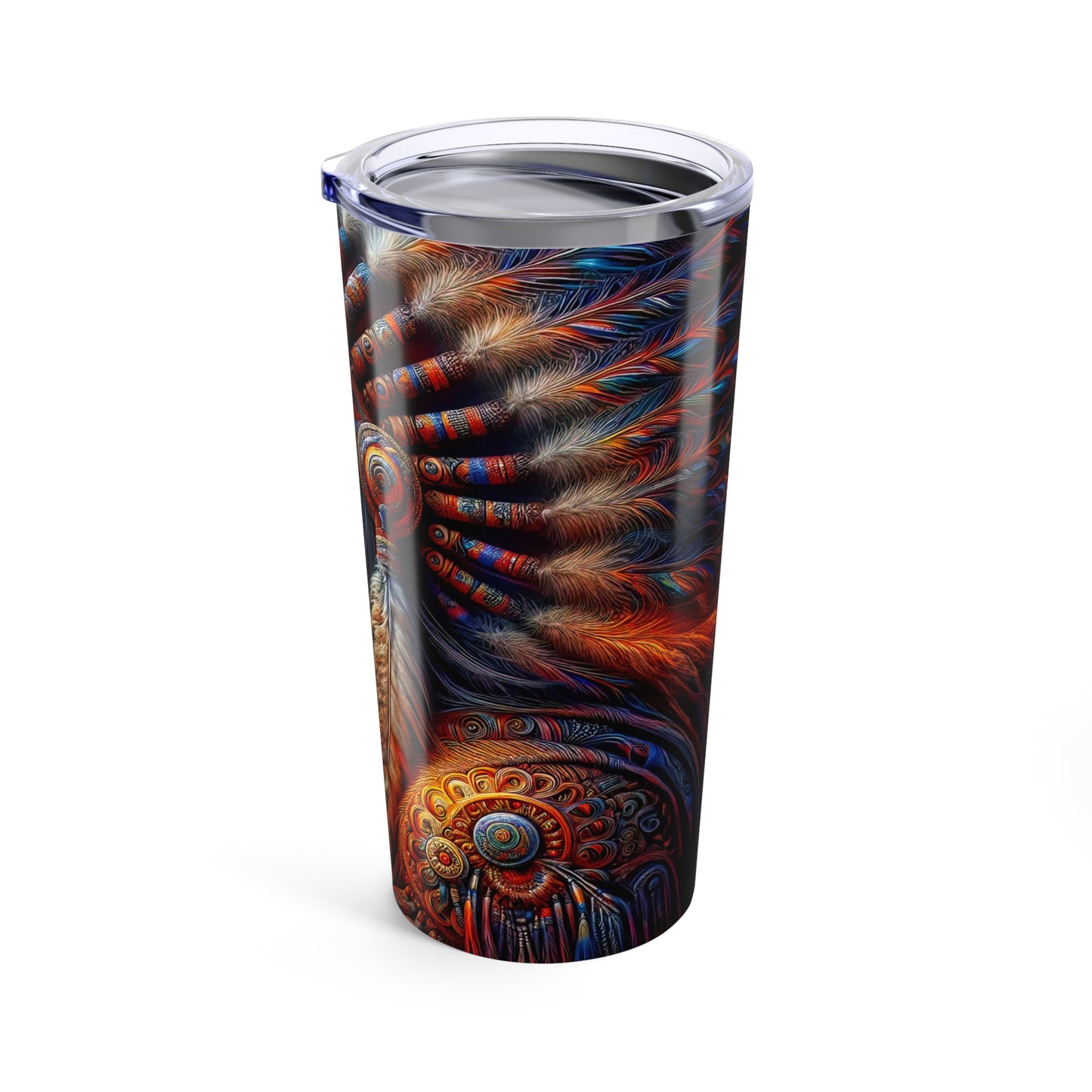 Ephemeral Echoes: Fractal Chief's Dance Tumbler 20oz