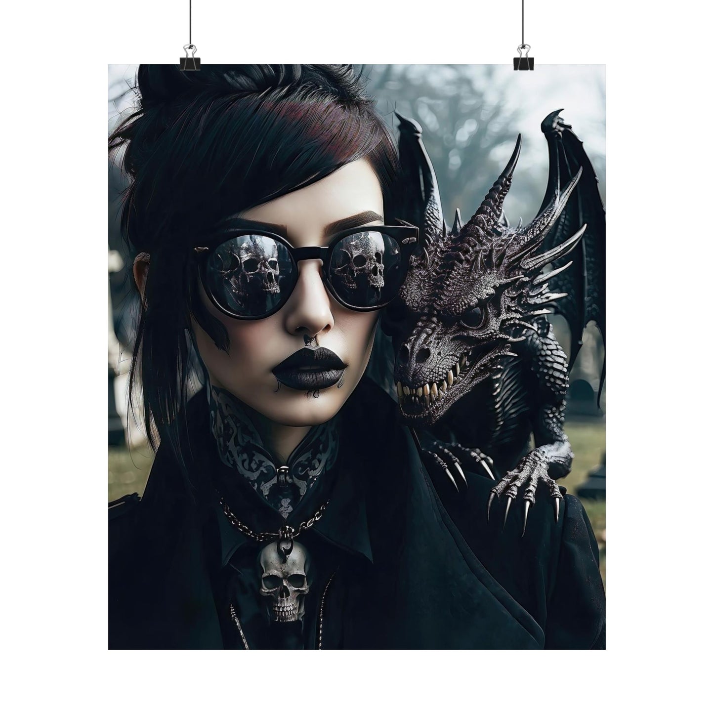 Gothic Serenity - Eclipsed Reverie Matte Vertical Posters