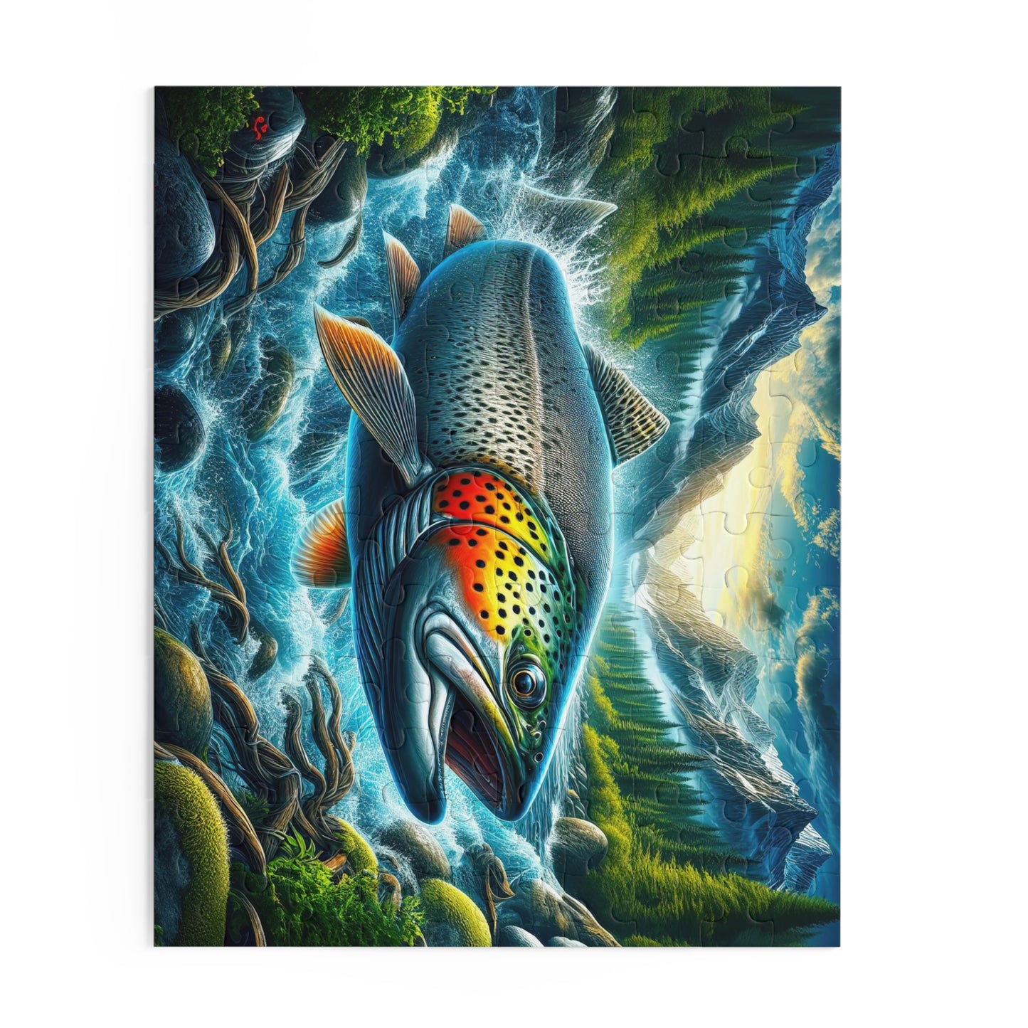 Wild Wonder: Salmon Splash Puzzle Collection Puzzle (120, 252, 500-Piece)