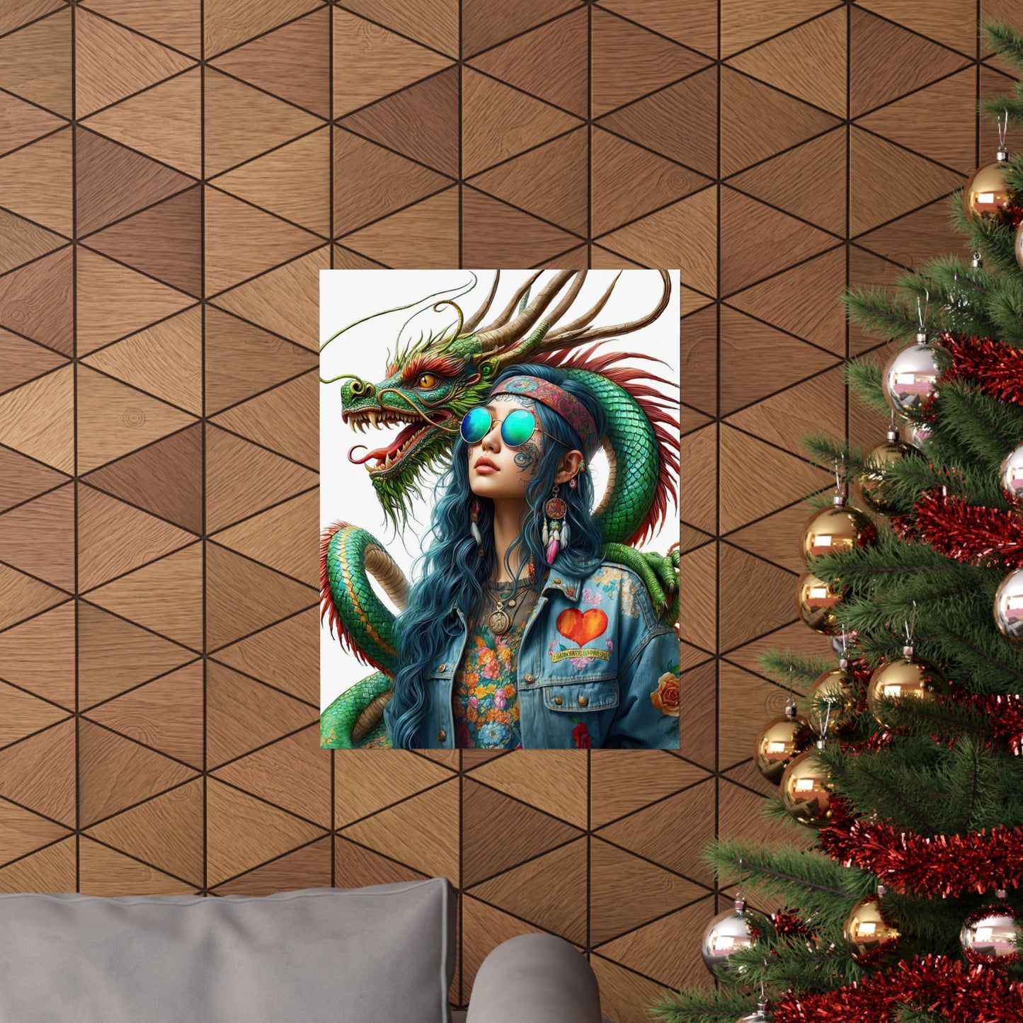 Dragon & Hippie Harmony Matte Vertical Posters