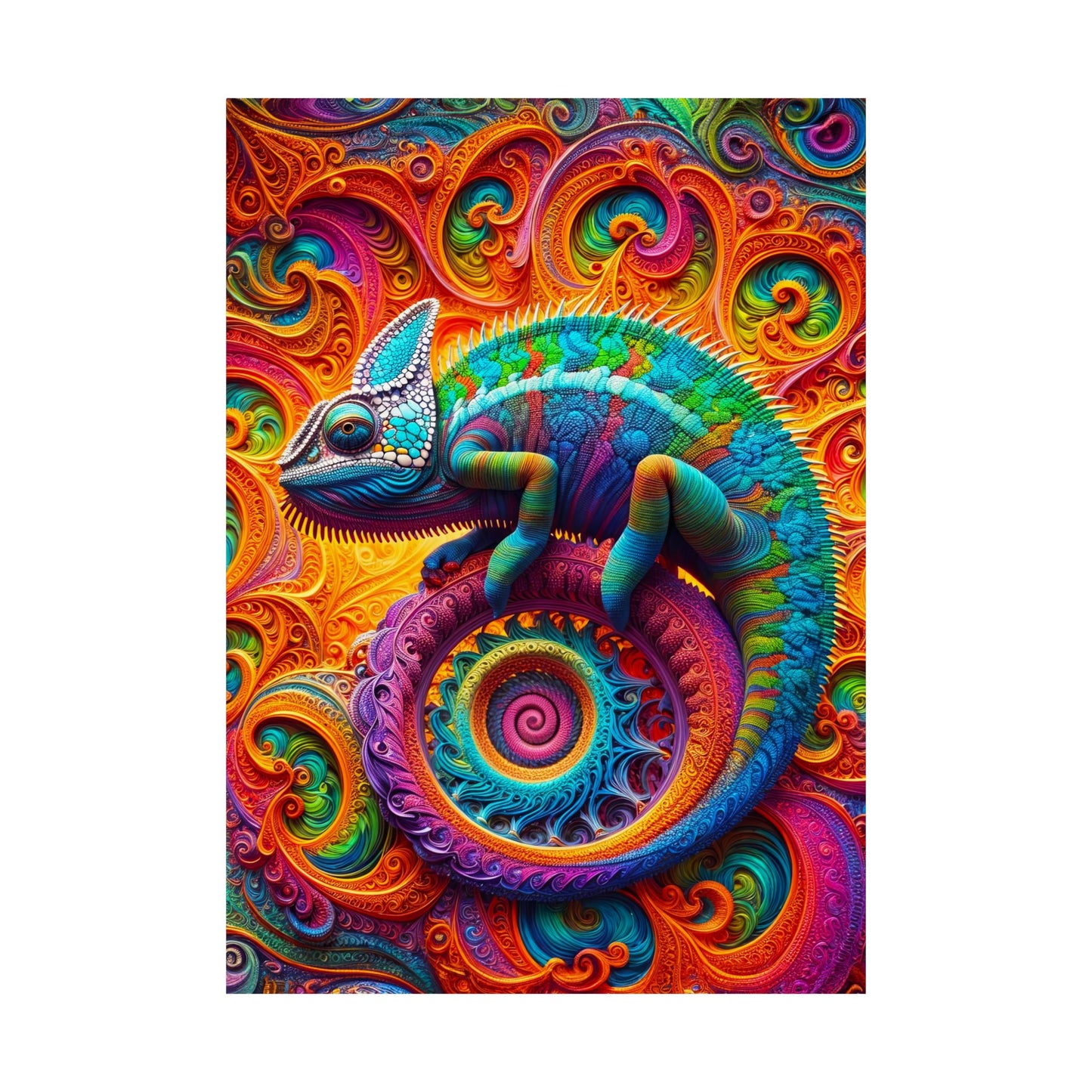 Fractal Guardian Matte Vertical Posters