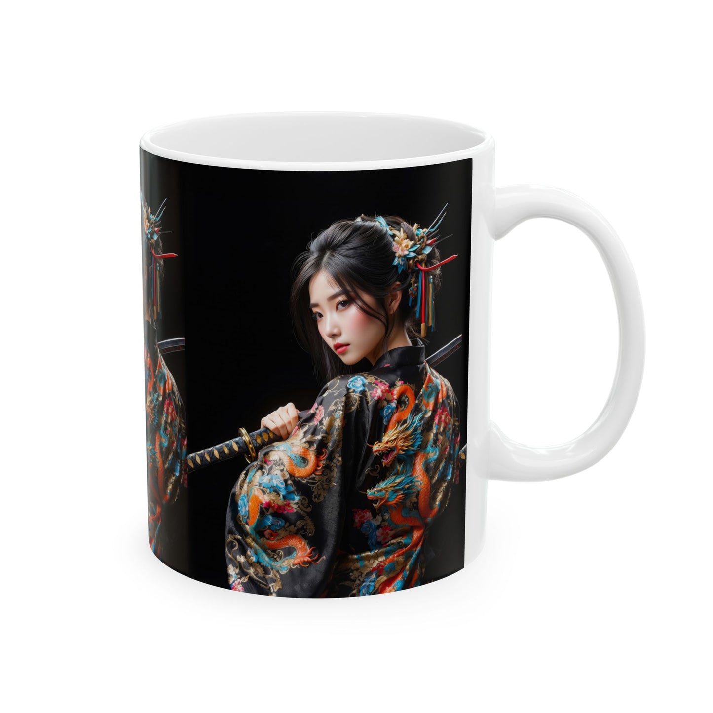 Dragon Damsel Ceramic Mug, 11oz