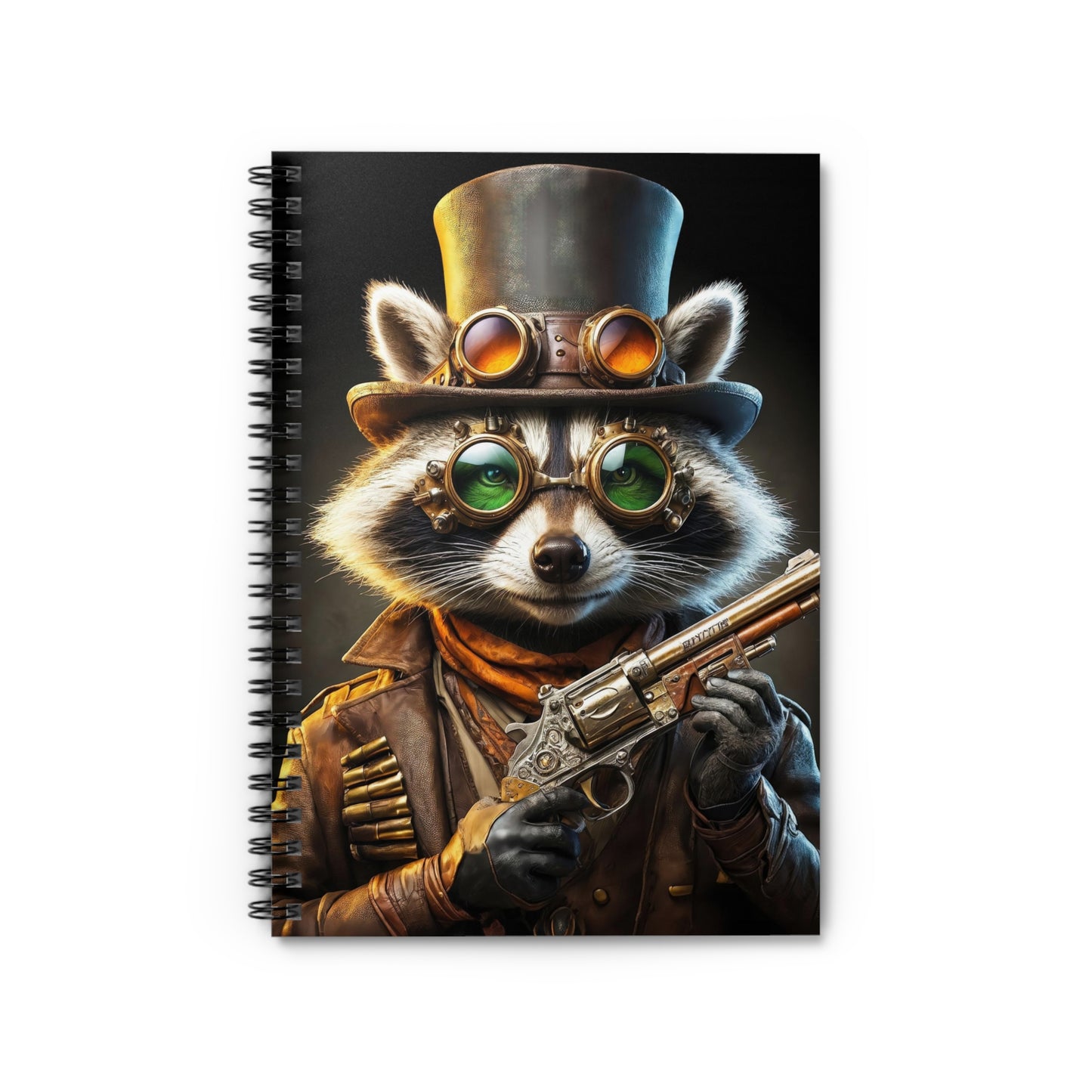 Steam Raccoon Spiral Notebook - Ruled Line