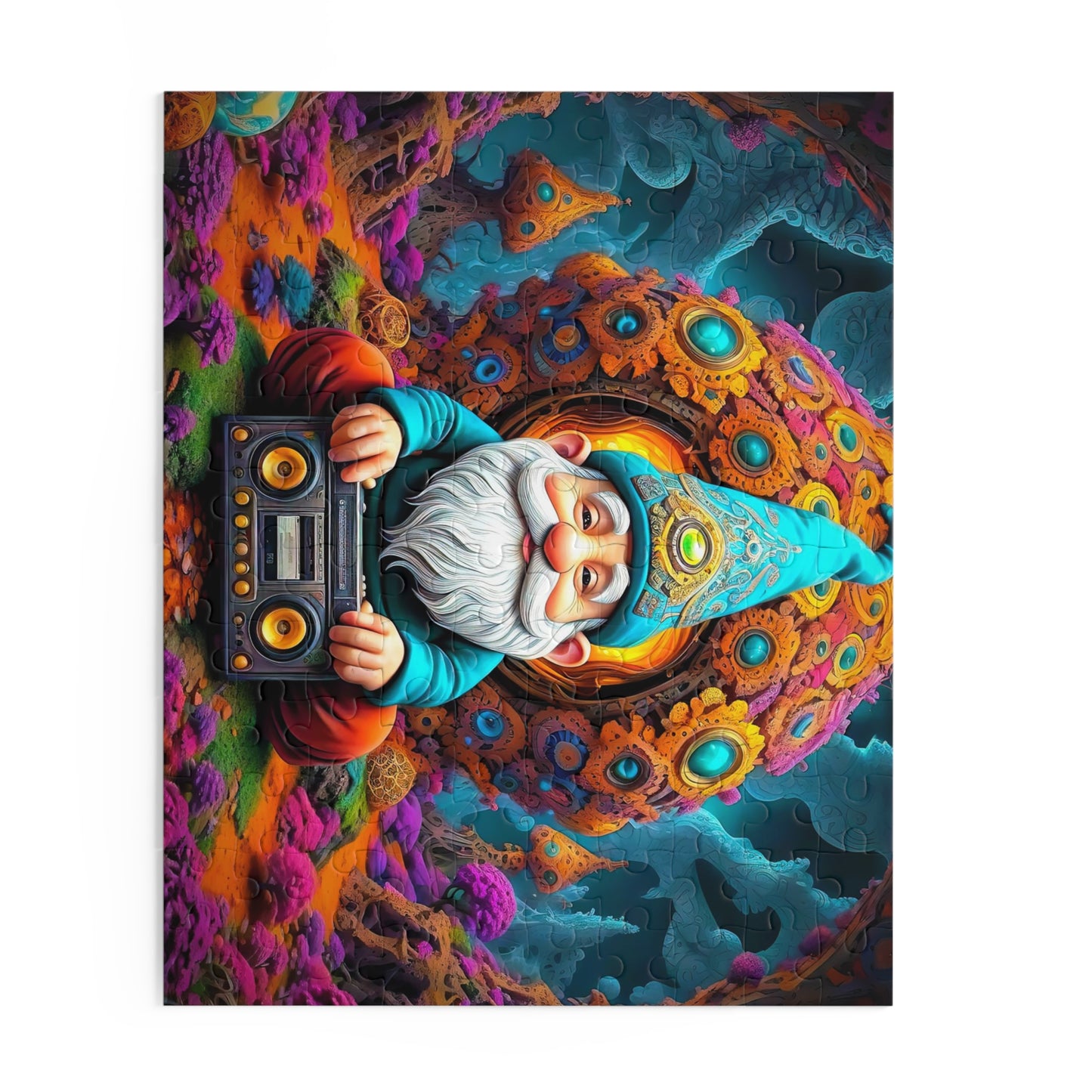 Harmony in Fractalia: The Gnome's Melodic Retreat Puzzle (120, 252, 500-Piece)