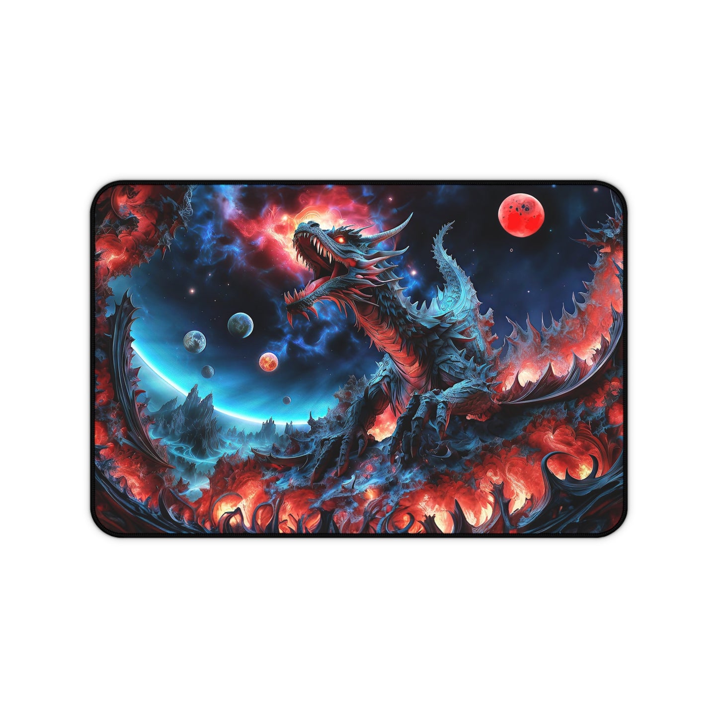 Embers of Cosmic Majesty The Dragon's Awakening  Desk Mat