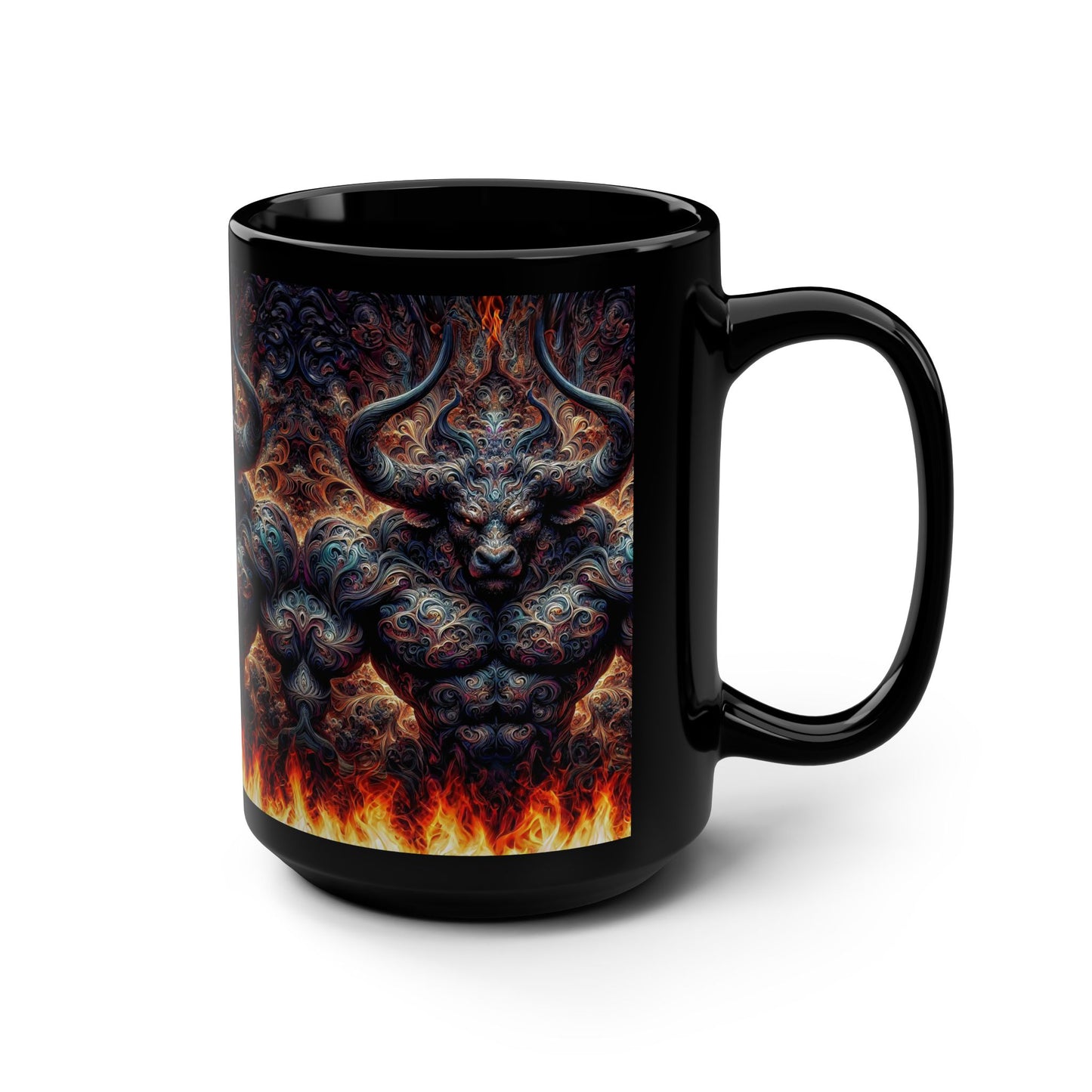 Shadowed Elixirs: Fantasy Art Black Mug, 15oz