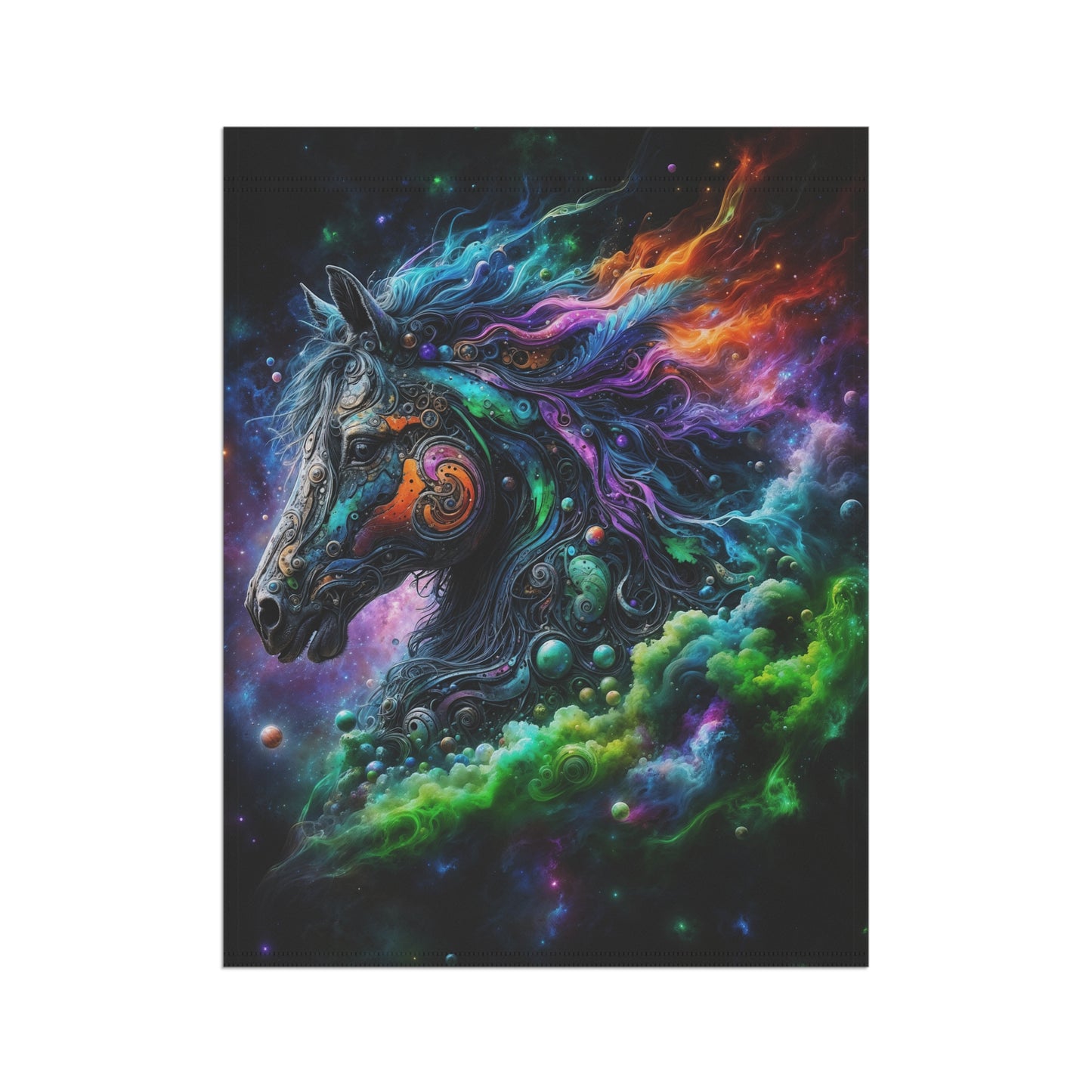 The Celestial Stallion and the Cosmic Realm Garden & House Banner