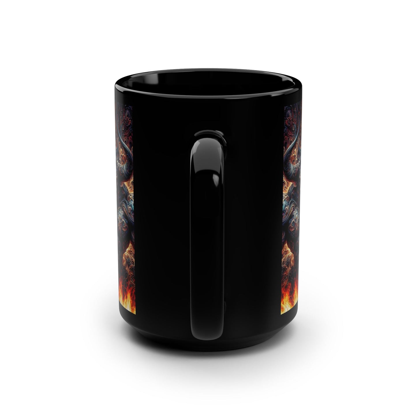 Shadowed Elixirs: Fantasy Art Black Mug, 15oz