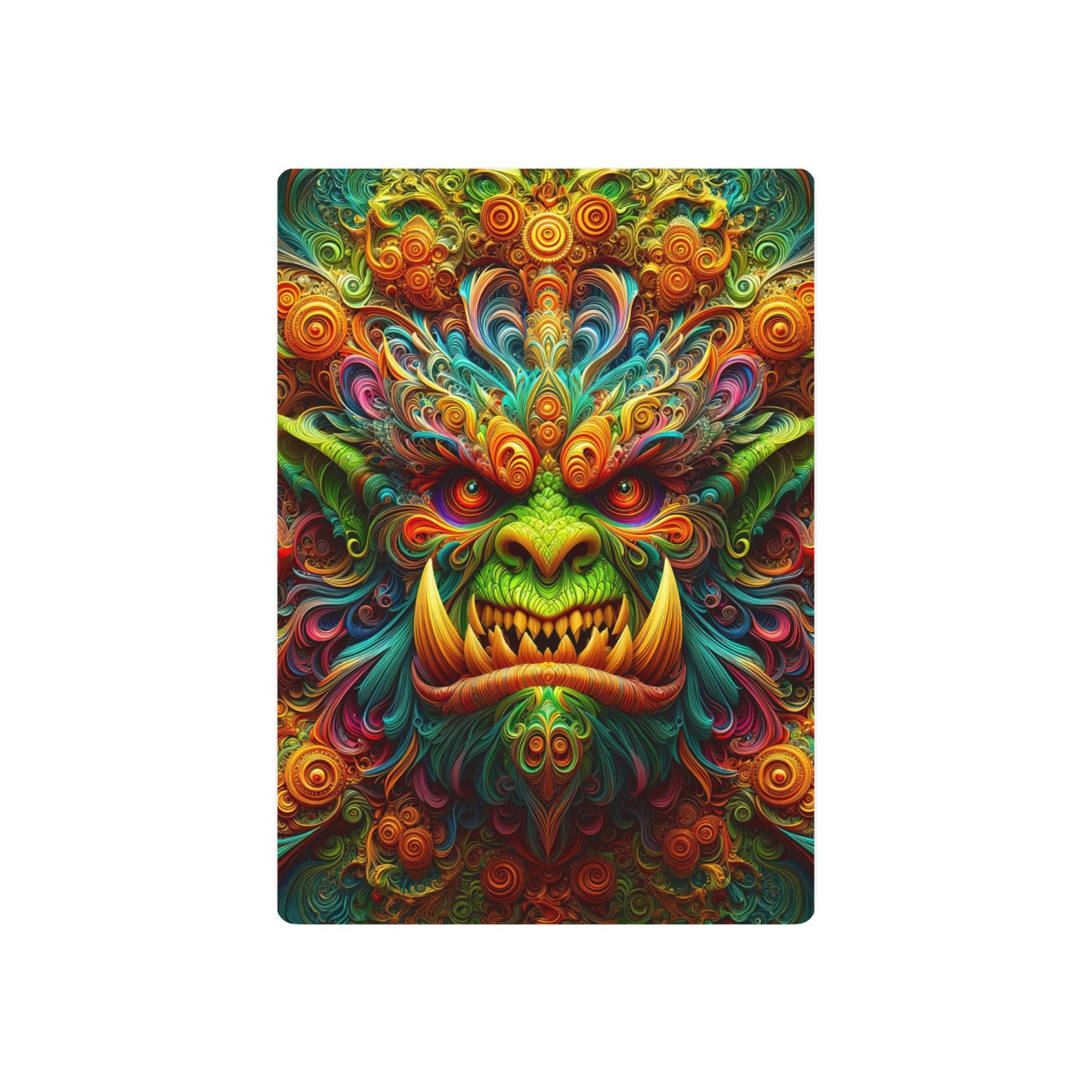 Enchanting Orc: Mythical Majesty Custom Poker Cards