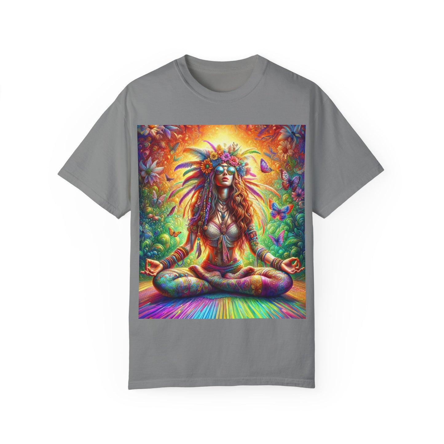 Mystical Meditation: A Journey Within Unisex Garment-Dyed T-shirt