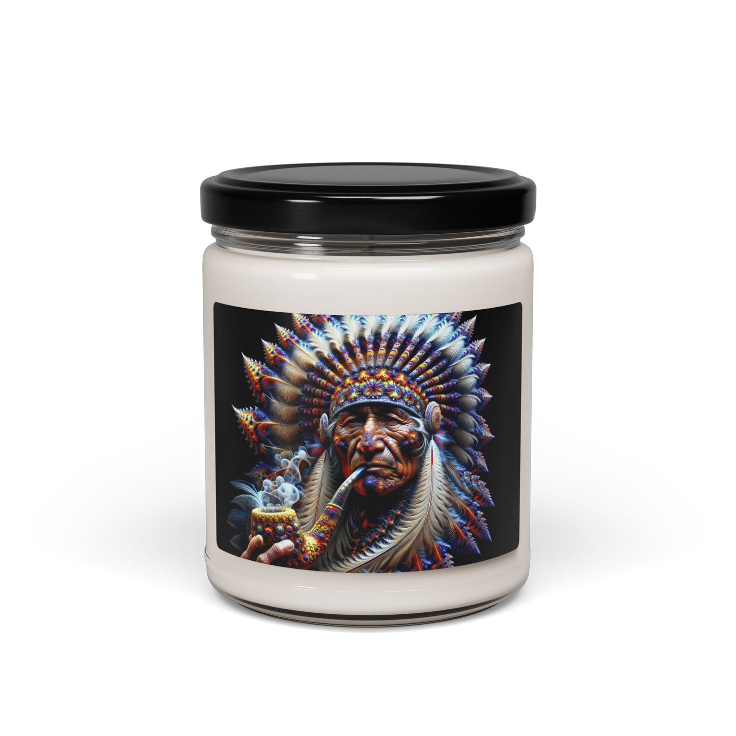 Spirit Weaver: A Fractal Tapestry of Native Wisdom Scented Soy Candle, 9oz