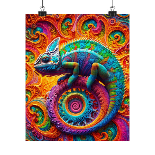 Fractal Guardian Matte Vertical Posters