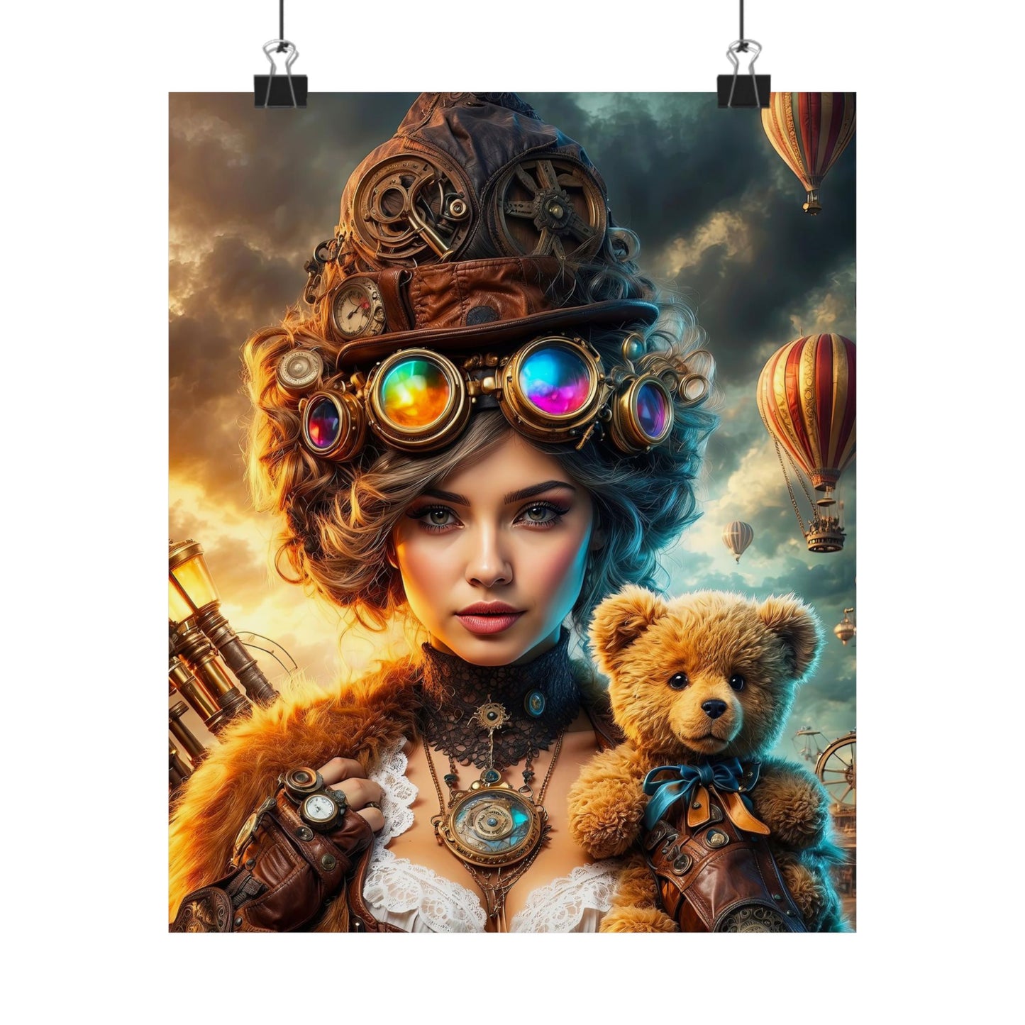 Steampunk Reverie: A Carnival of Dreams Matte Vertical Posters