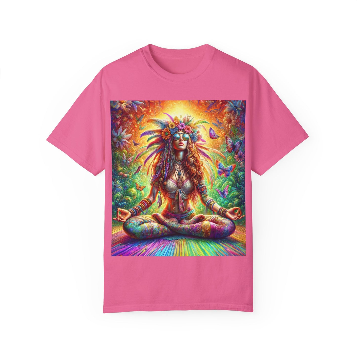 Mystical Meditation: A Journey Within Unisex Garment-Dyed T-shirt