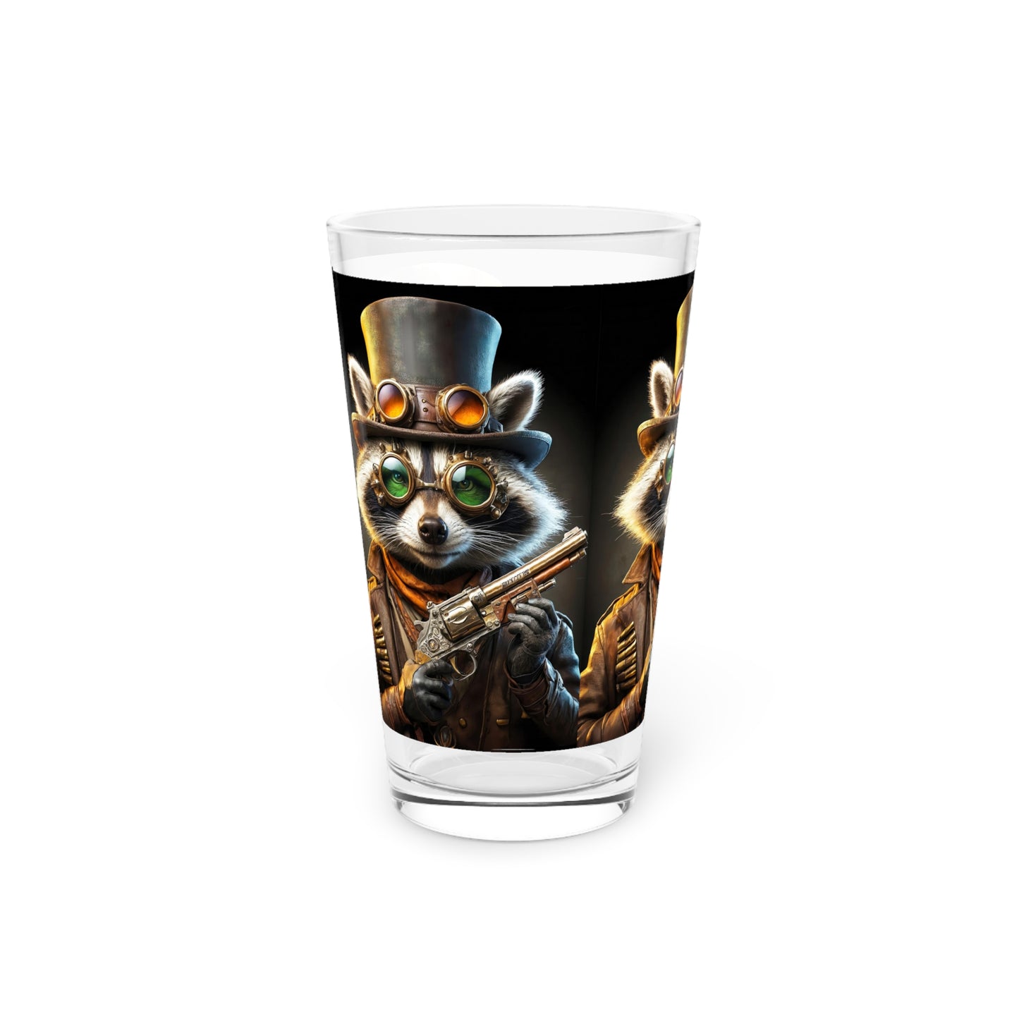 Steam Raccoon Pint Glass, 16oz