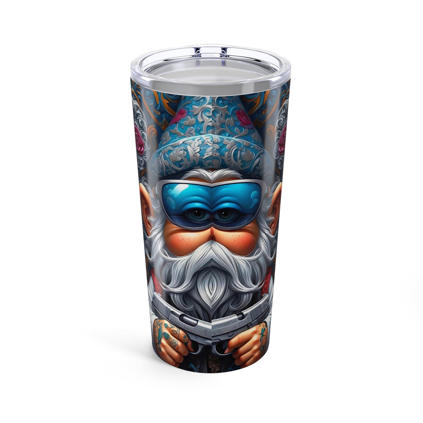 Crimson Guardian of the Fungi: The Legend of Grizzlebeard Tumbler 20oz