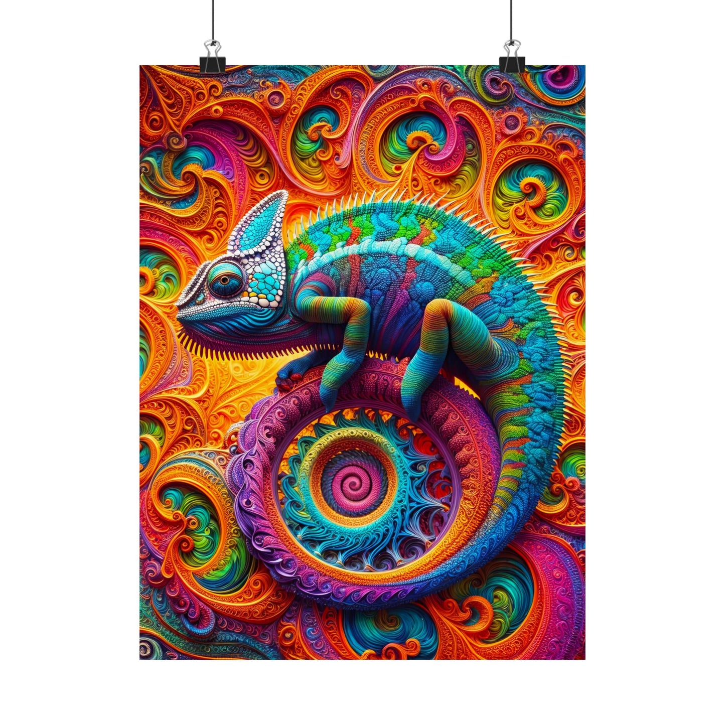 Fractal Guardian Matte Vertical Posters