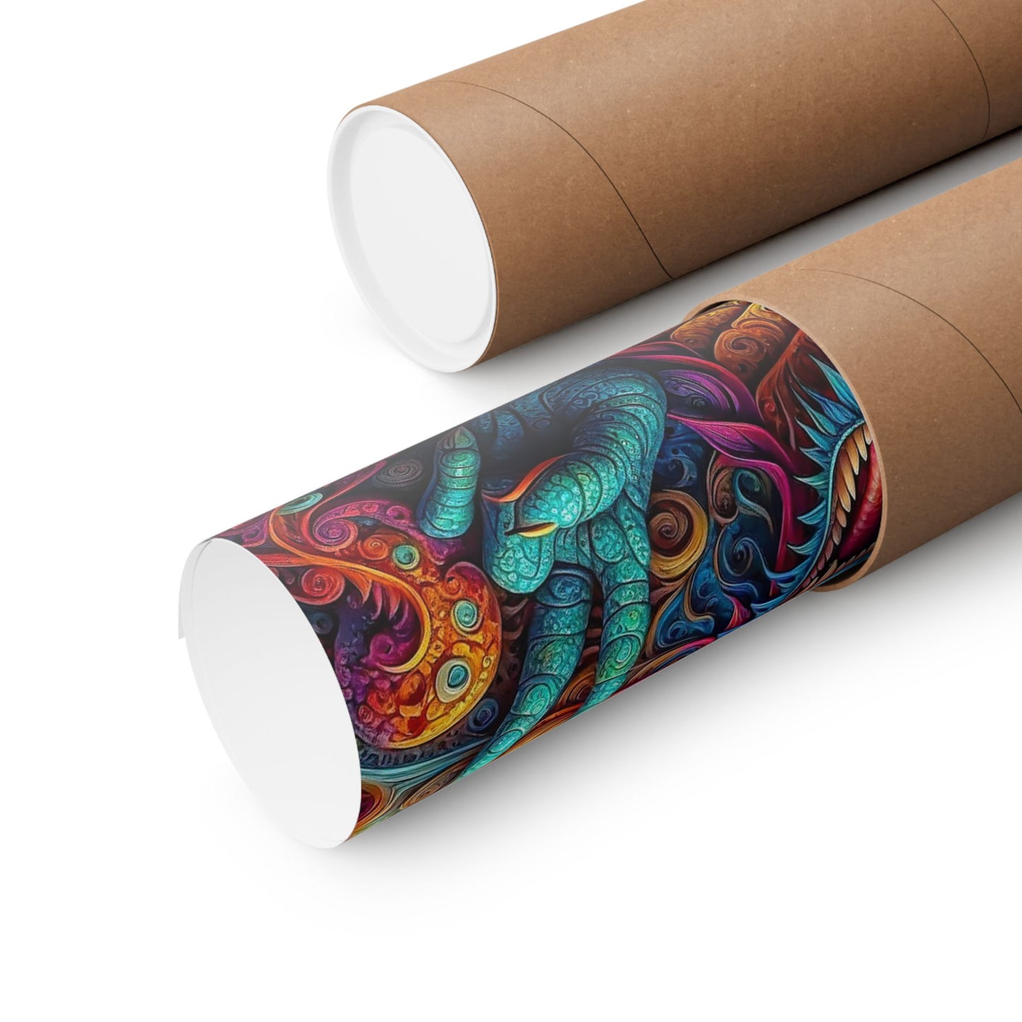 Tranquil Reverie: PEACE Hippy Dragon Matte Vertical Posters