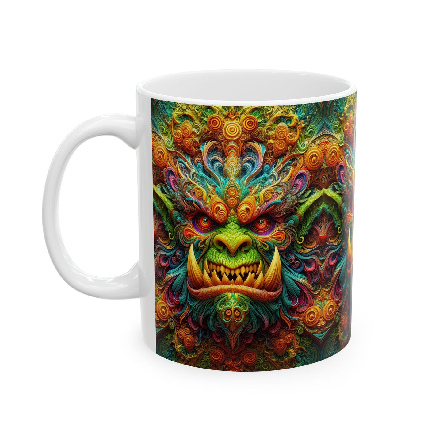 Enchanting Orc: Mythical Majesty Ceramic Mug 11oz